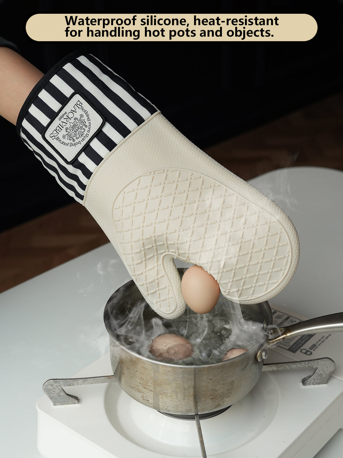 Kitchen Baking Silicone Gloves, Heat-Resistant High-Temperature Oven Gloves, Thickened Microwave-Specific Gloves