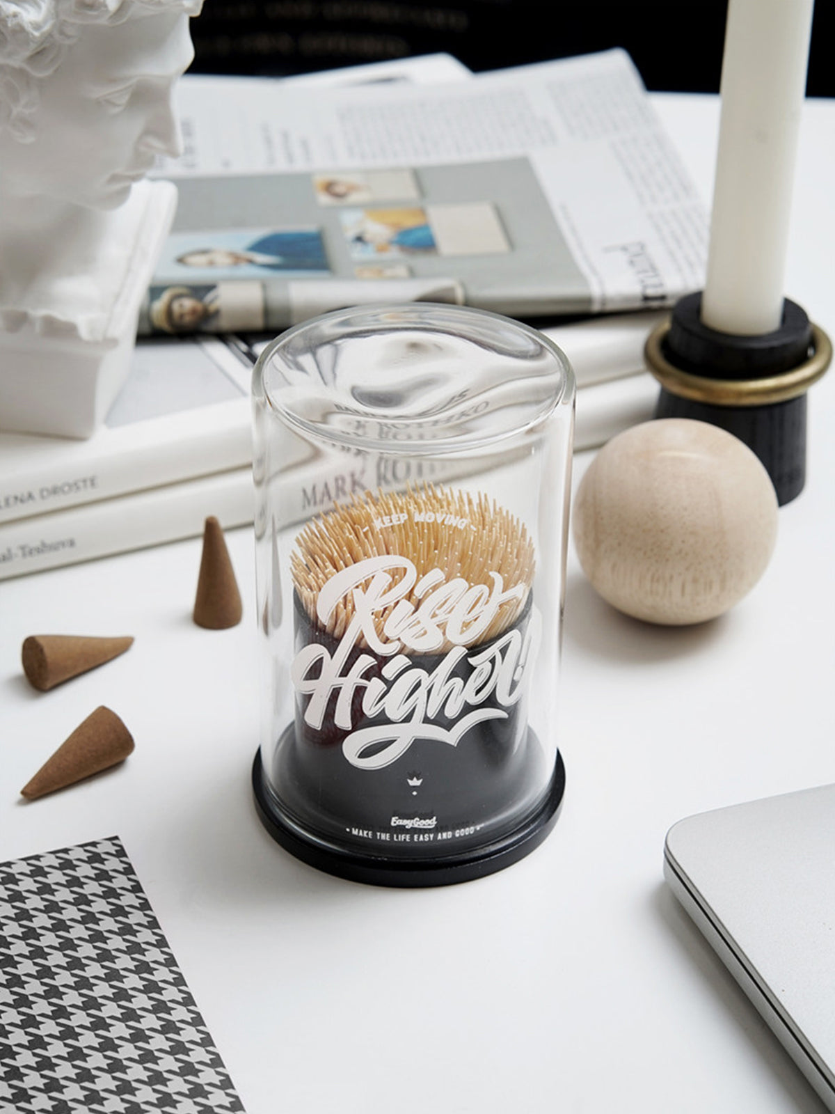 Bathroom Organizers and Storage, Cotton Swab and Toothpick Holder ,Bathroom Containers for Floss Pick,Living Room Table Decorations
