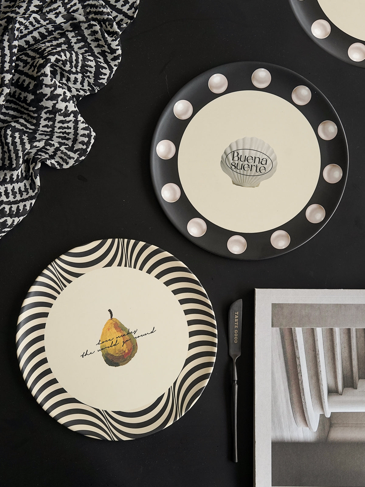 Reusable Bamboo Plates - Non-Toxic Toddler and Kids Plate, Dishwasher Safe, Not Microwavable Dinnerware, Shockproof and suitable for outdoor camping