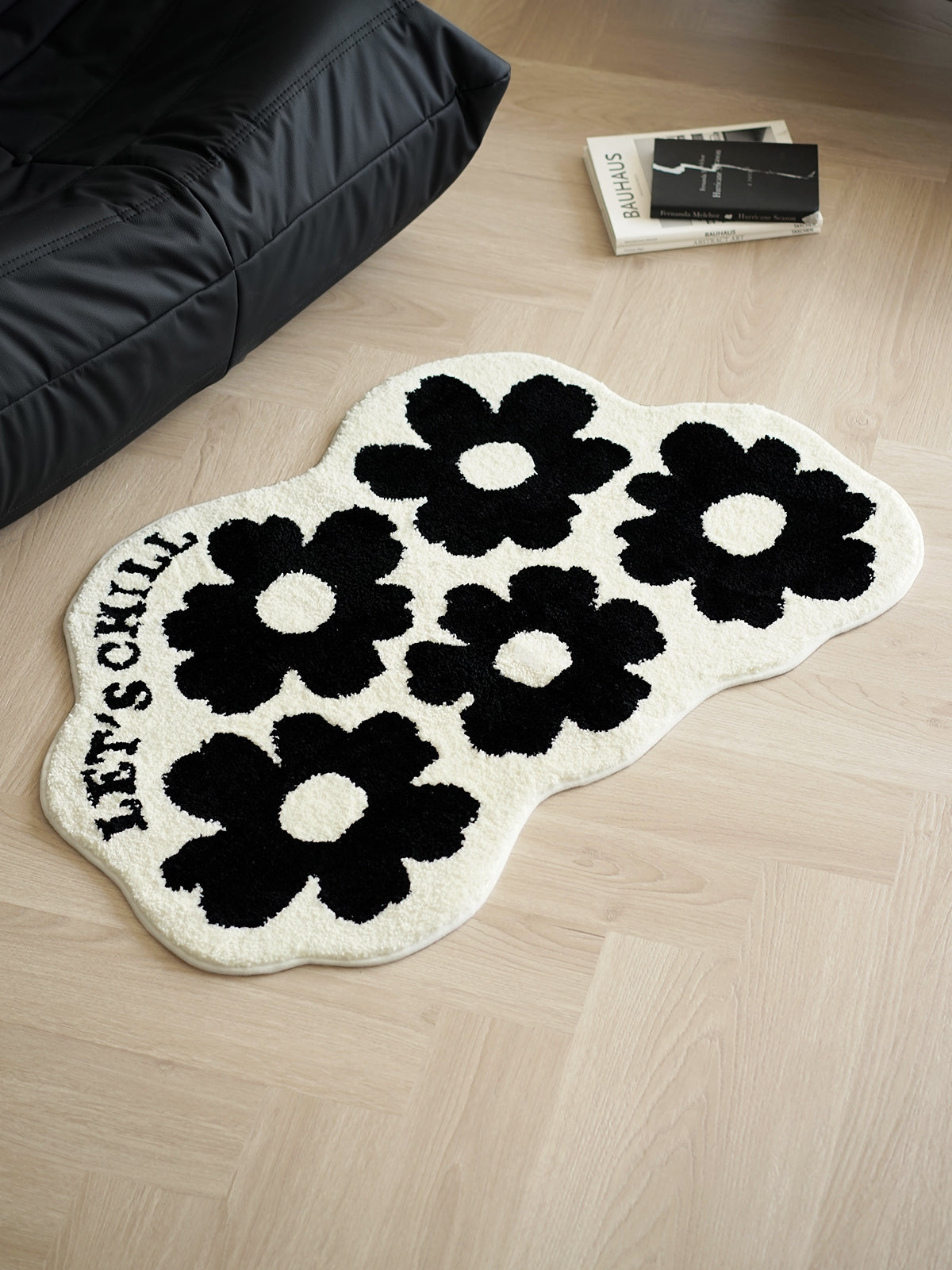 Soft & Comfy Moonlight Shape Tufted Carpet: Plush Fluffy Rug for Aesthetic Home Decor in Living Room & Bedroom