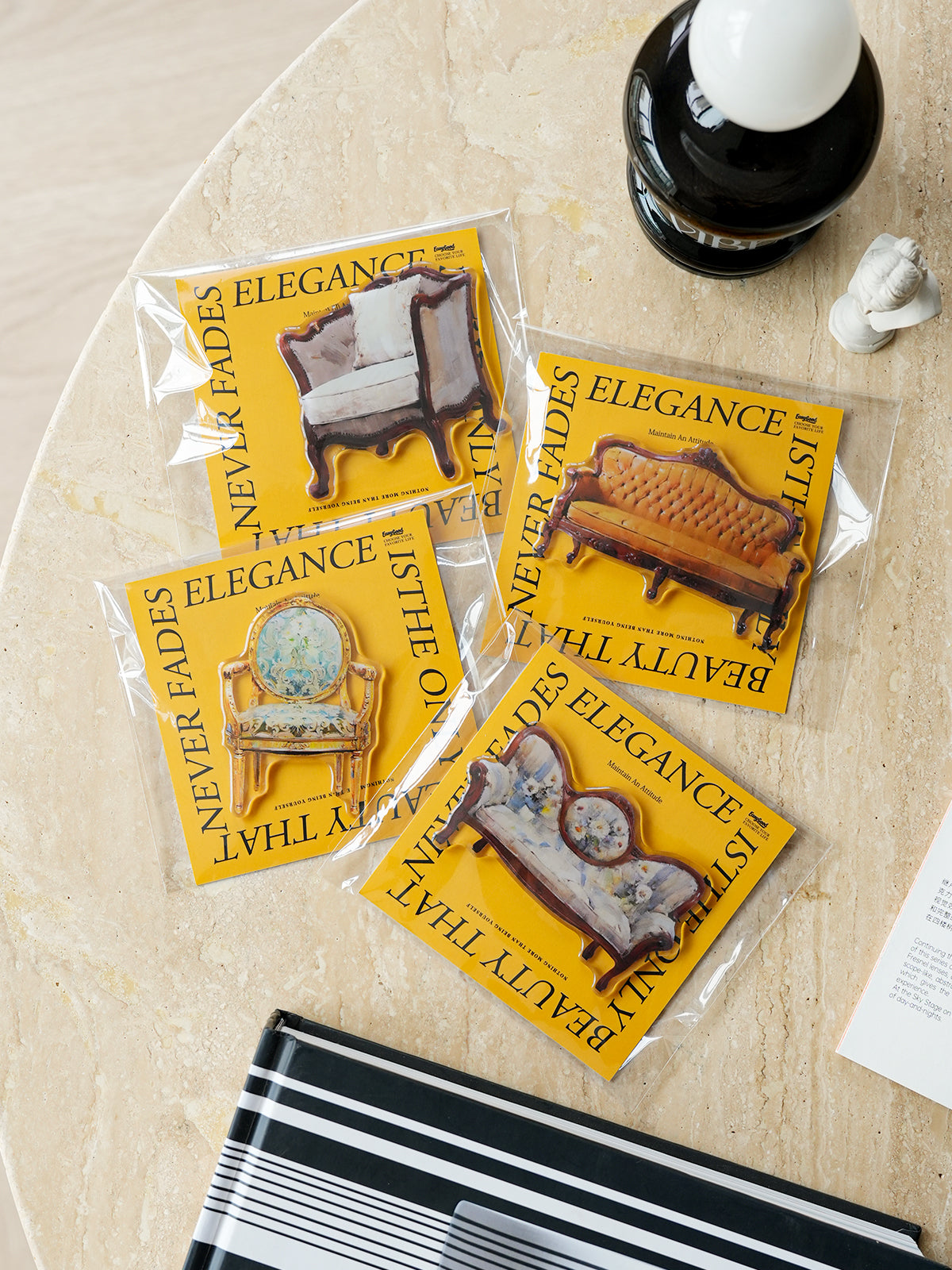 Vintage Furniture Refrigerator Decorative Magnets,Colorful Fridge Magnets with Cute Decorative Designs for Office, Kitchen, Locker