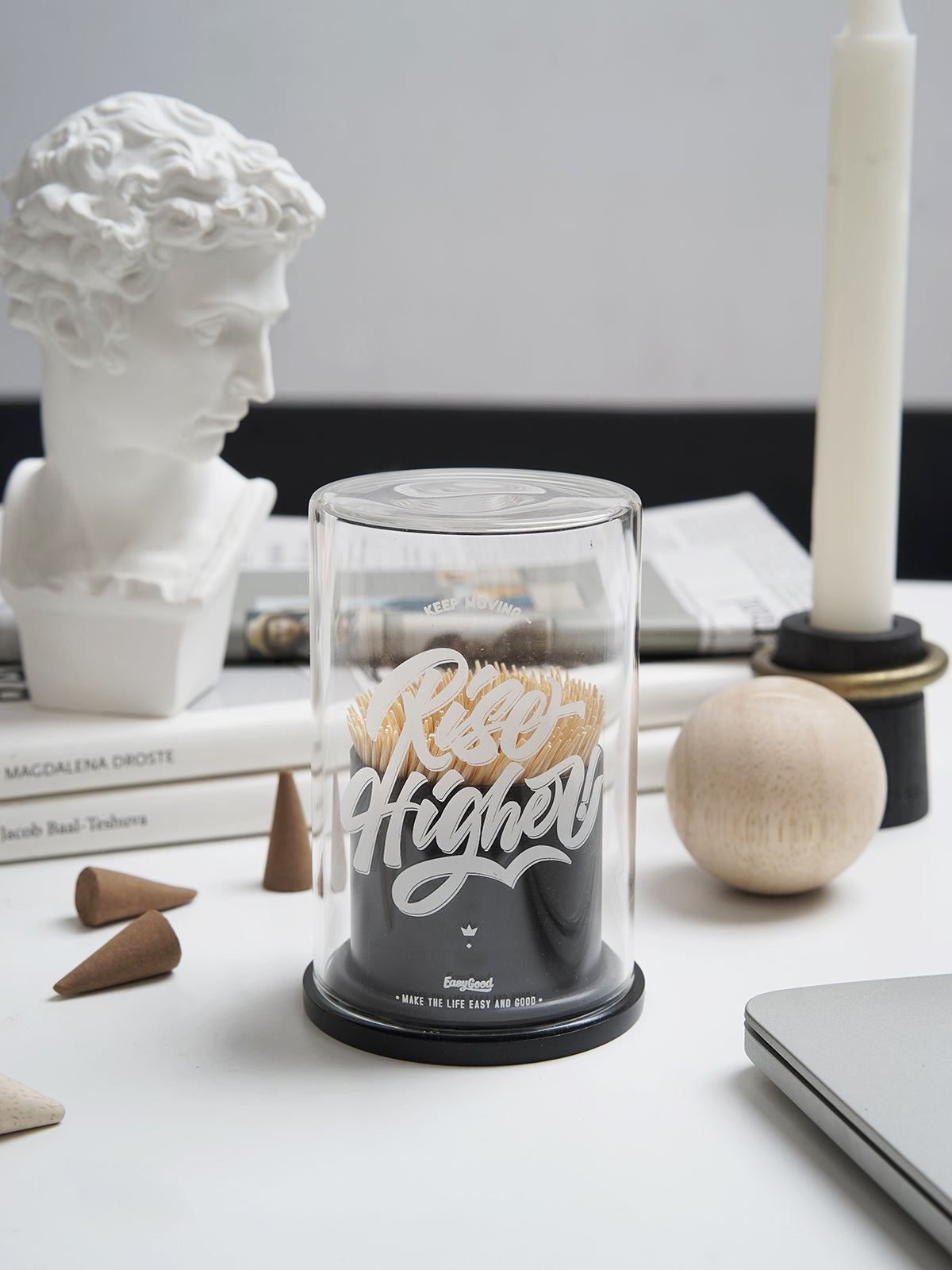 Bathroom Organizers and Storage, Cotton Swab and Toothpick Holder ,Bathroom Containers for Floss Pick,Living Room Table Decorations