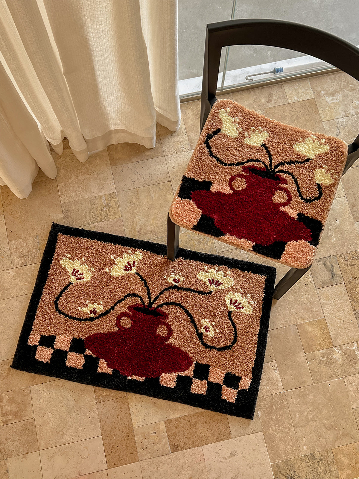 Retro-Style Living Room Seat Cushion, Creative Office Seat Pad, Sofa Decorative Butt Cushion, Car Cushion