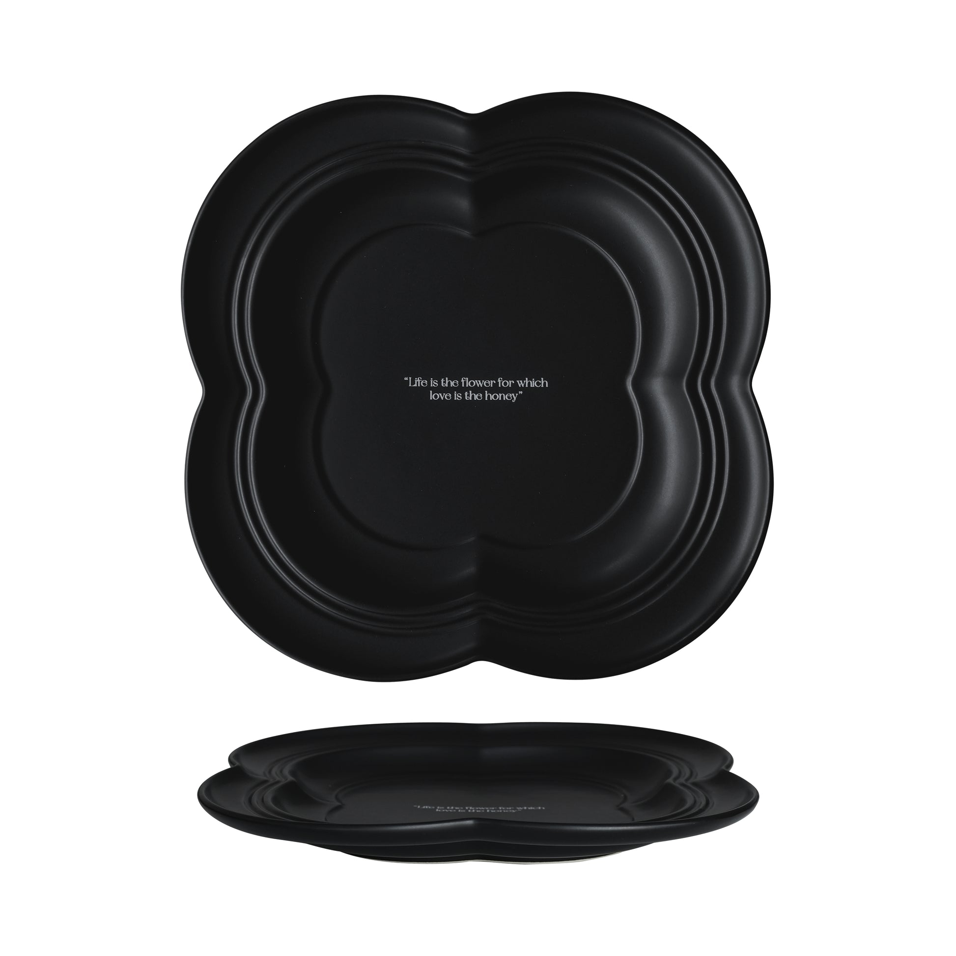 9" Dinner Plates, Premium Glossy Black Ceramic. Suitable for dessert, salad, appetizer, small lunch, breakfast, steak. Dishwasher and microwave safe. Ideal for Michelin-level presentation.