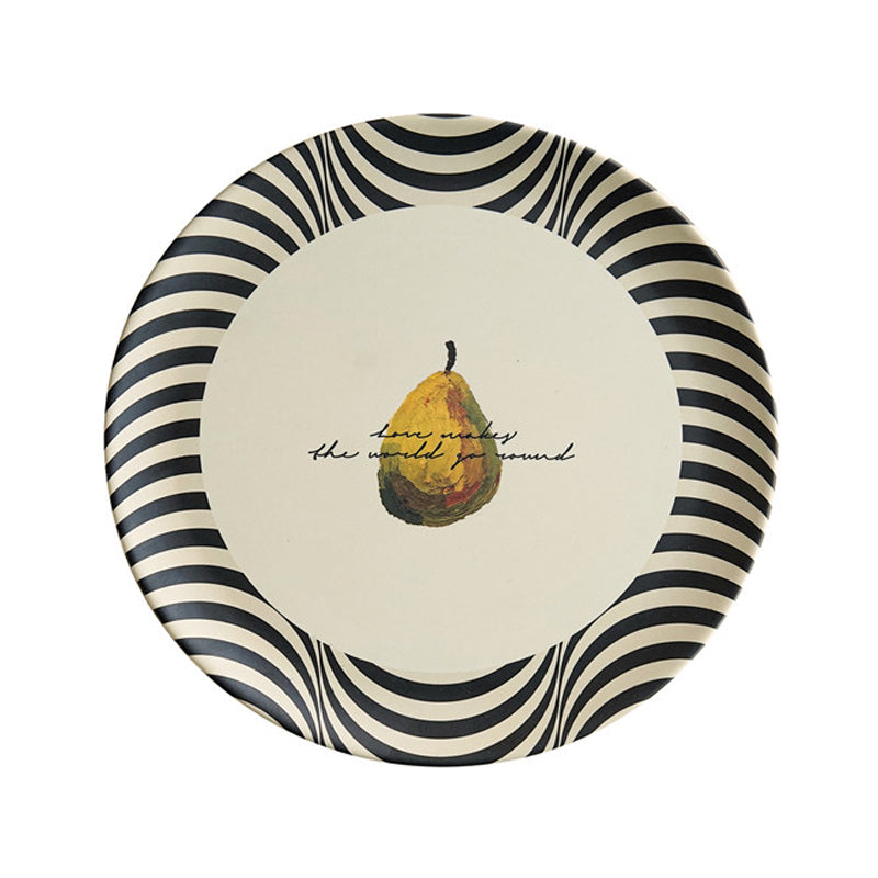 Reusable Bamboo Plates - Non-Toxic Toddler and Kids Plate, Dishwasher Safe, Not Microwavable Dinnerware, Shockproof and suitable for outdoor camping