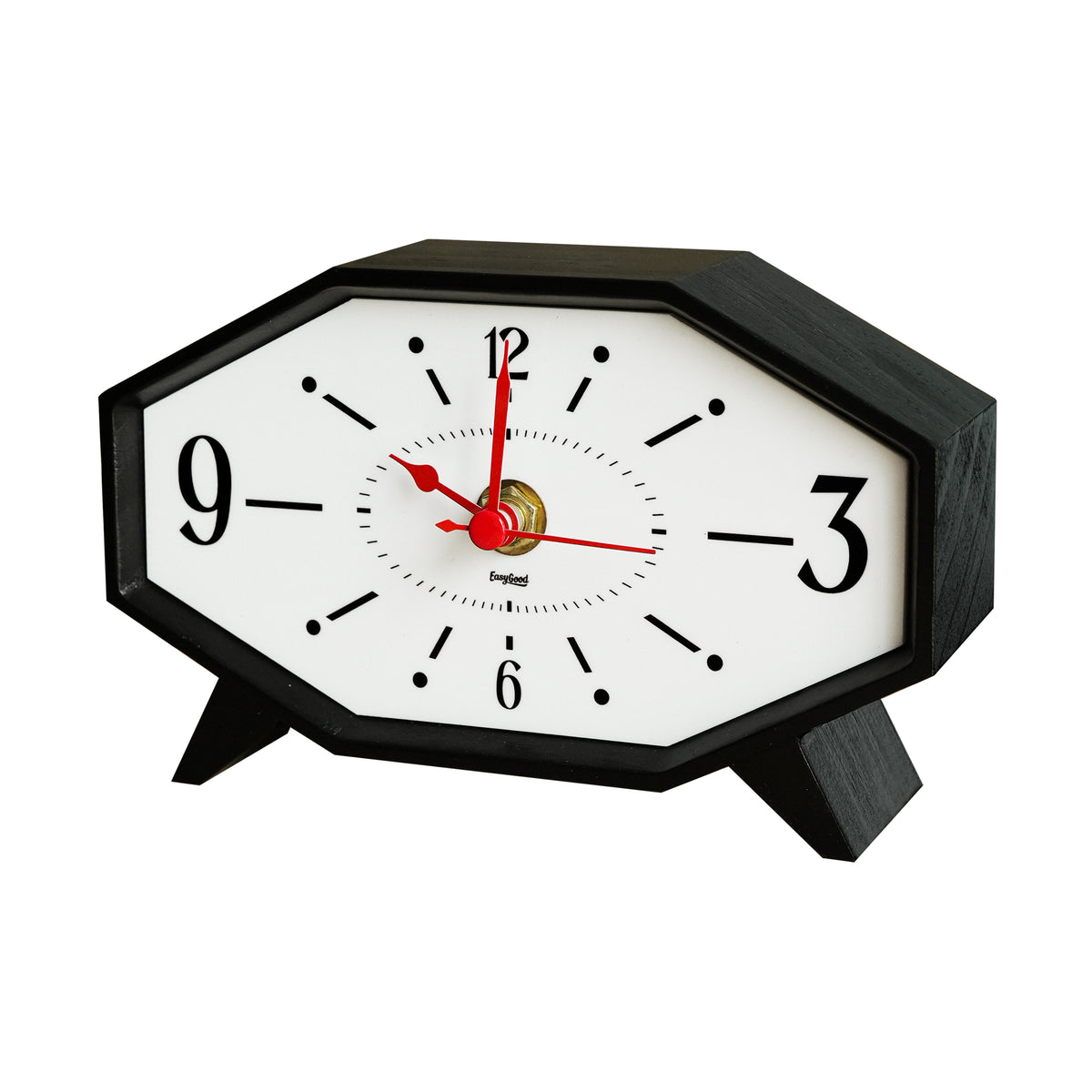 Retro Solid Wood Desktop Clock Vintage-Style Decorative Item for Home Decor