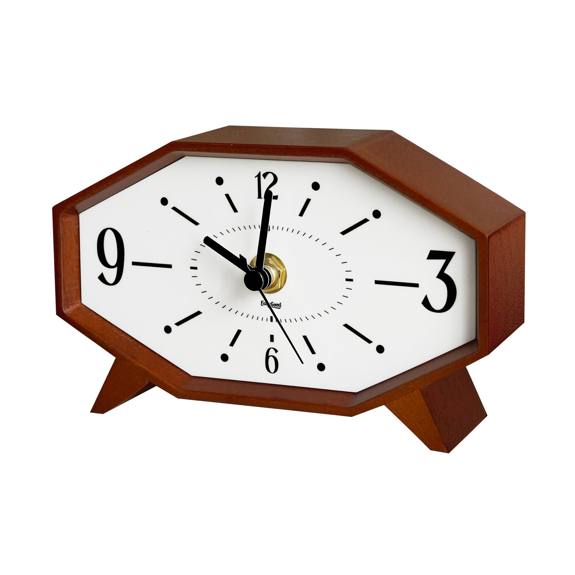 Retro Solid Wood Desktop Clock Vintage-Style Decorative Item for Home Decor