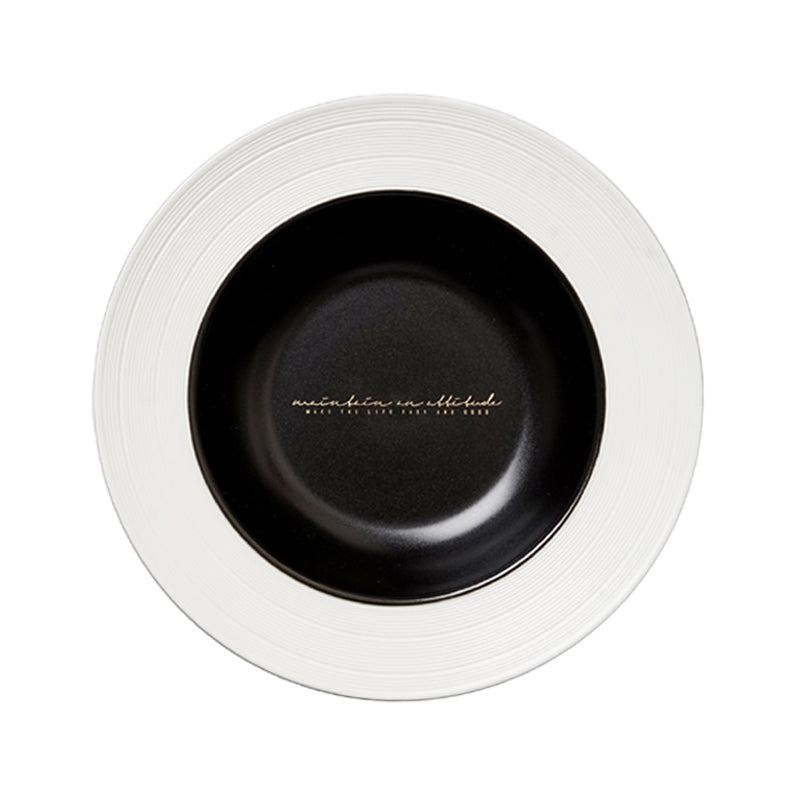 8.4" Dinner Plates with Relief Patterns, For Dessert, Salad, Appetizer, Small Lunch, Breakfast,Steak, Stylish Matte Black Ceramic Plates, Dishwasher and Microwave Safe
