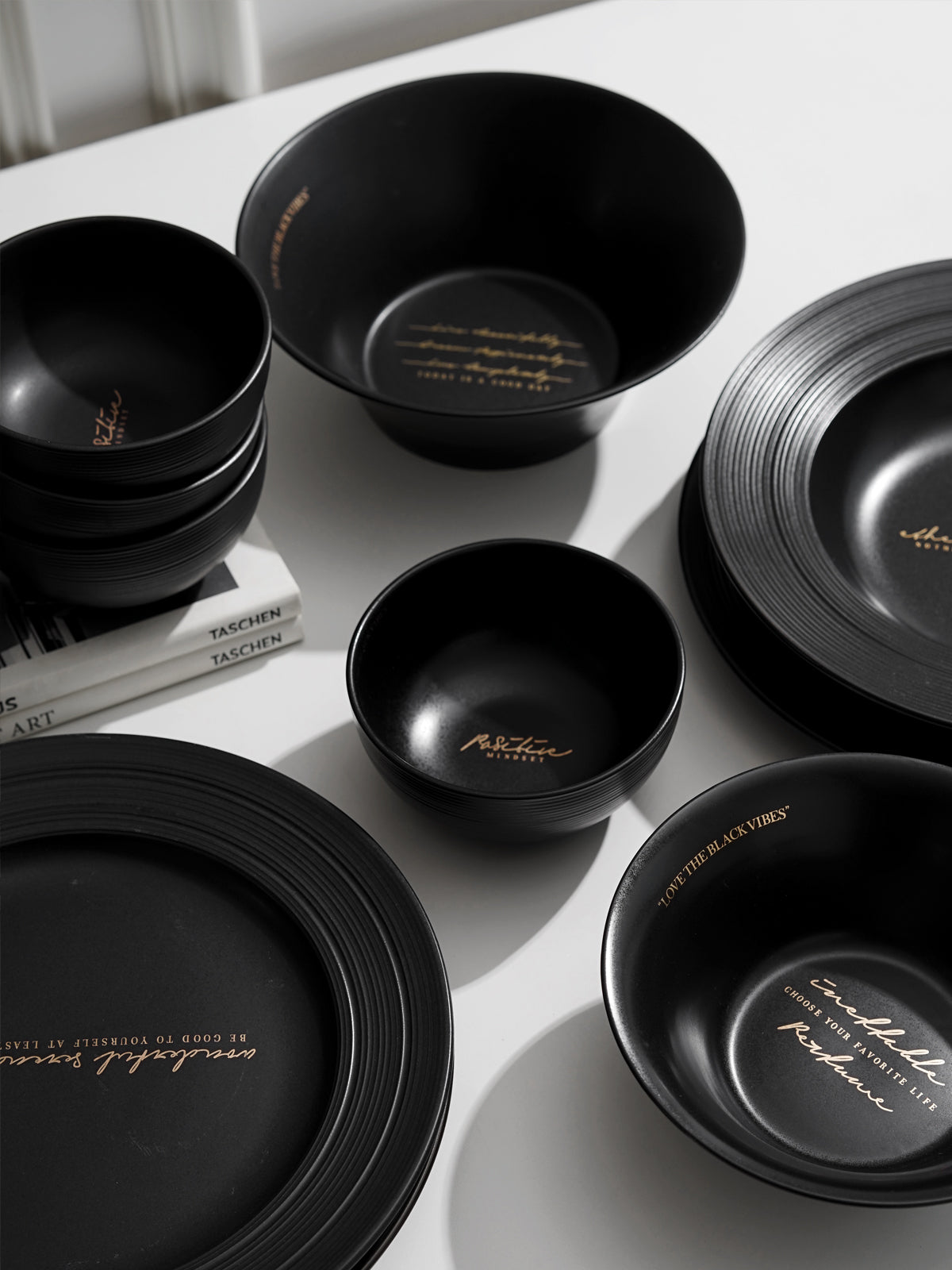 4.5"Ceramic Bowls with Relief Patterns,for Cereal, Soup, Rice, Pasta, Salad, Oatmeal,Breakfast, Stylish Matte Black Ceramic Bowls, Dishwasher and Microwave Safe