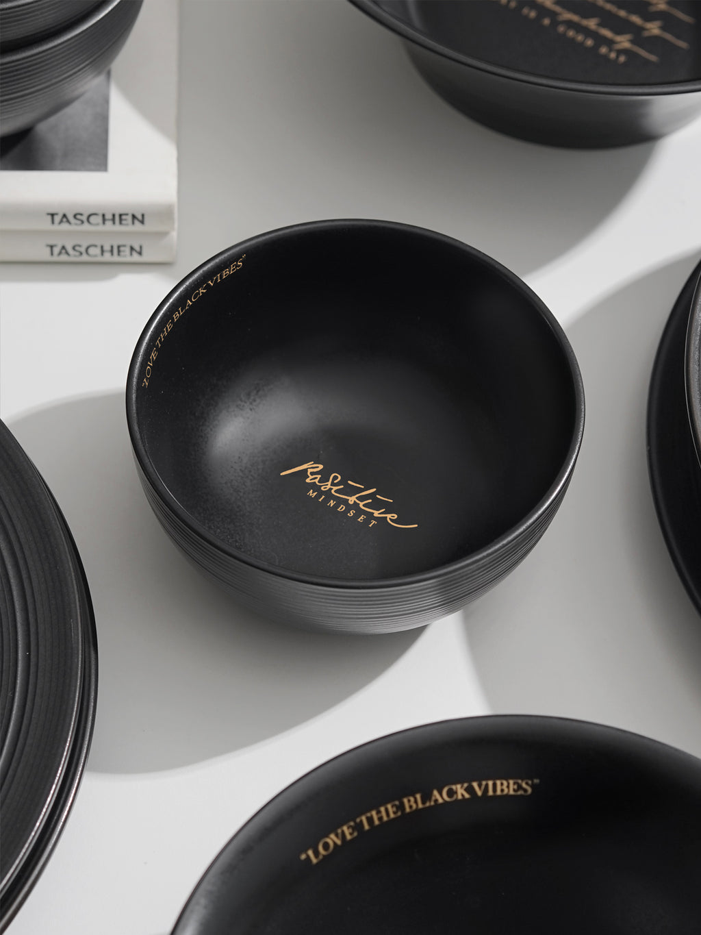 4.5"Ceramic Bowls with Relief Patterns,for Cereal, Soup, Rice, Pasta, Salad, Oatmeal,Breakfast, Stylish Matte Black Ceramic Bowls, Dishwasher and Microwave Safe