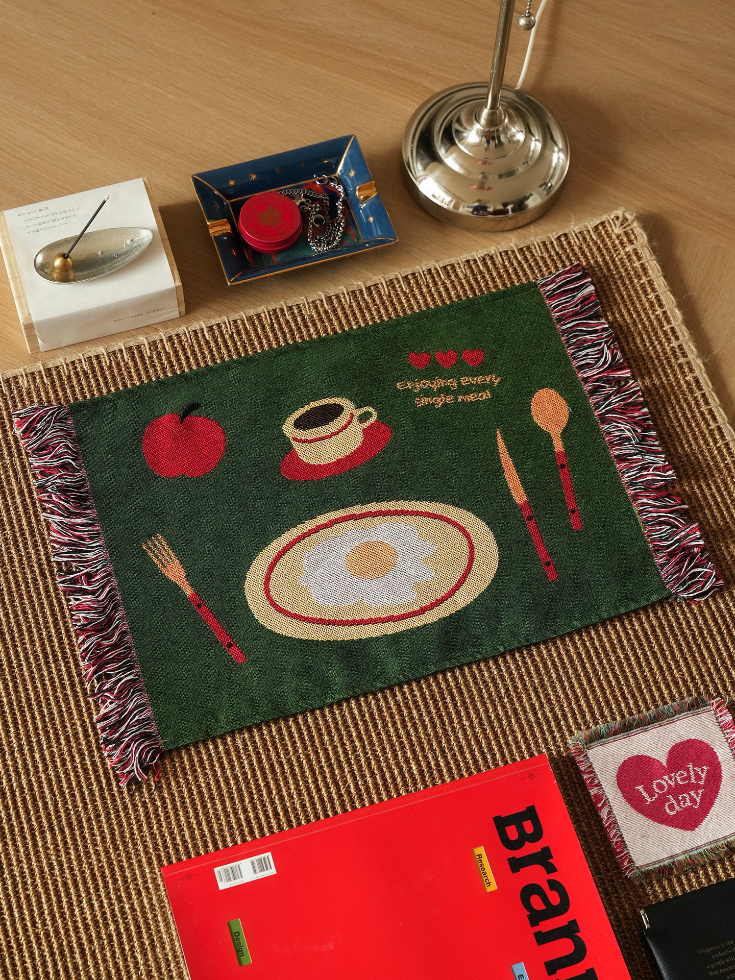 Multi-Functional Tassel Mat，Decorative Placemat ，Tea Tray Coaster