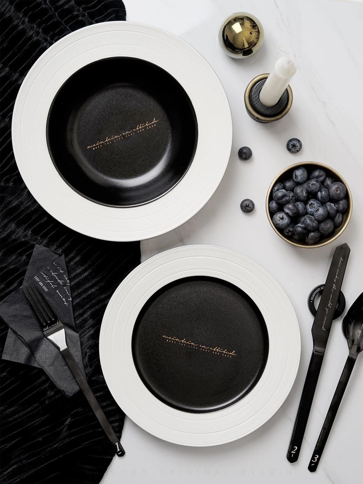 8.4" Dinner Plates with Relief Patterns, For Dessert, Salad, Appetizer, Small Lunch, Breakfast,Steak, Stylish Matte Black Ceramic Plates, Dishwasher and Microwave Safe