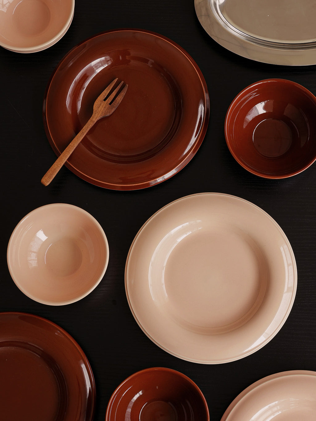 Colorful Ceramic 8.5" Dinner Plate & 5" Bowl Set