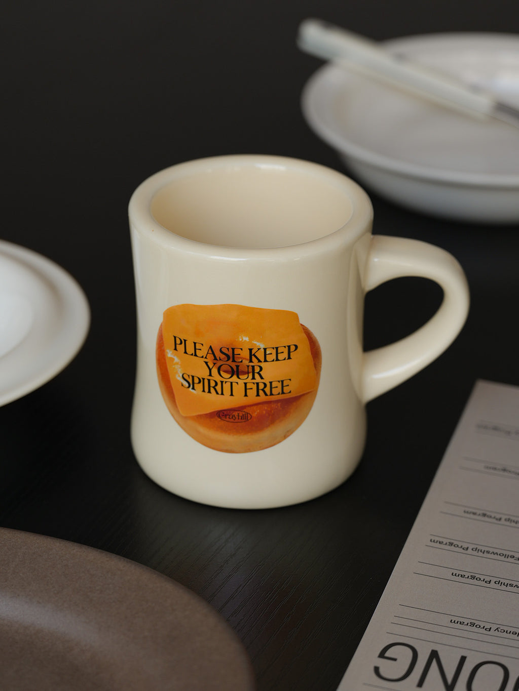 Bagel Pattern Ceramic Mug / Coffee Cup