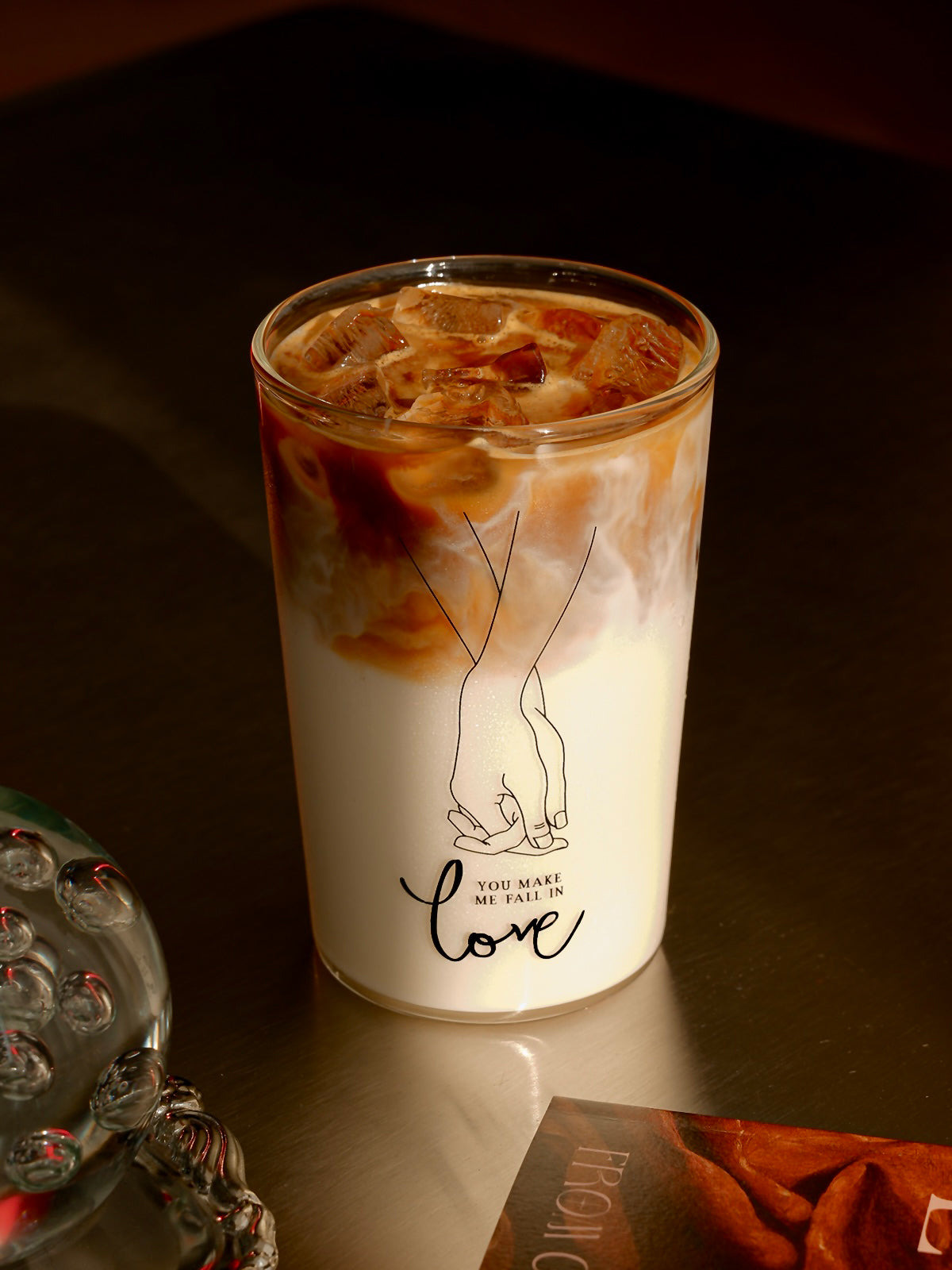 Romanticism Glass Cup, Summer Cold Drink Cup, Iced Americano Coffee Cup, Creative Illustrated Cup, Selected for Gifts