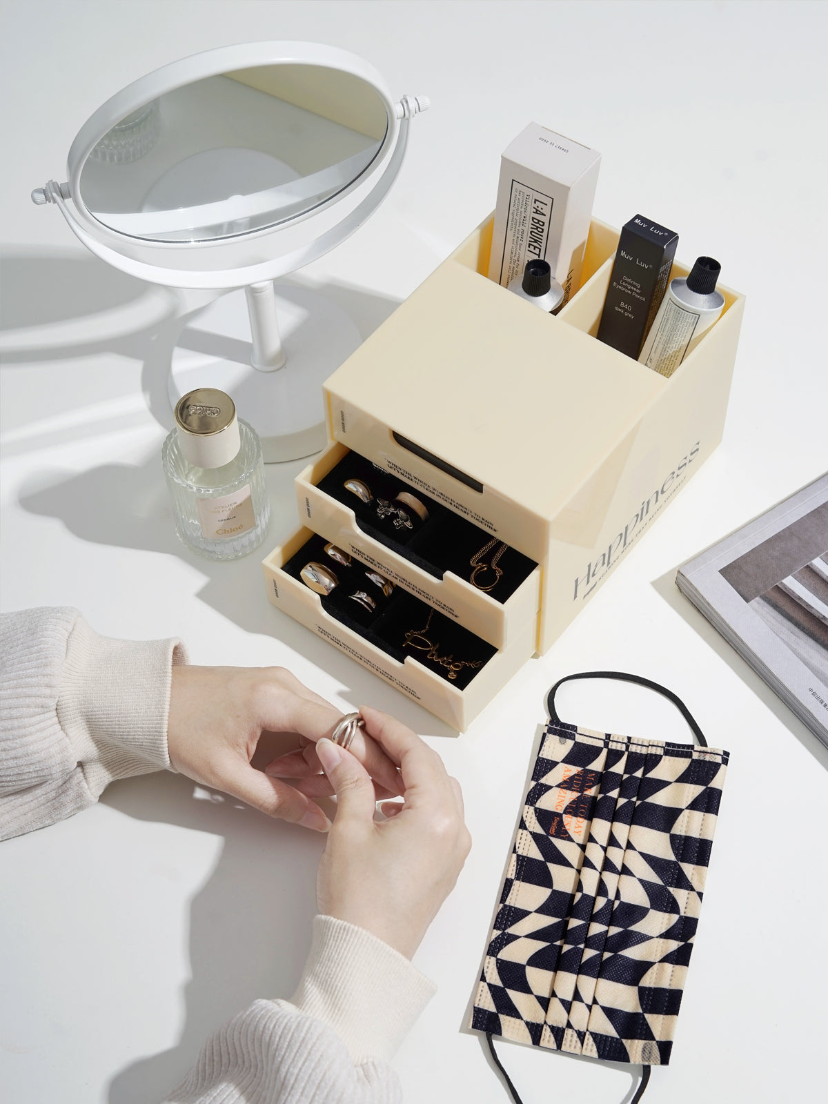 Modern Acrylic Storage Box for Jewelry, Living Room Remotes, and Home Decor
