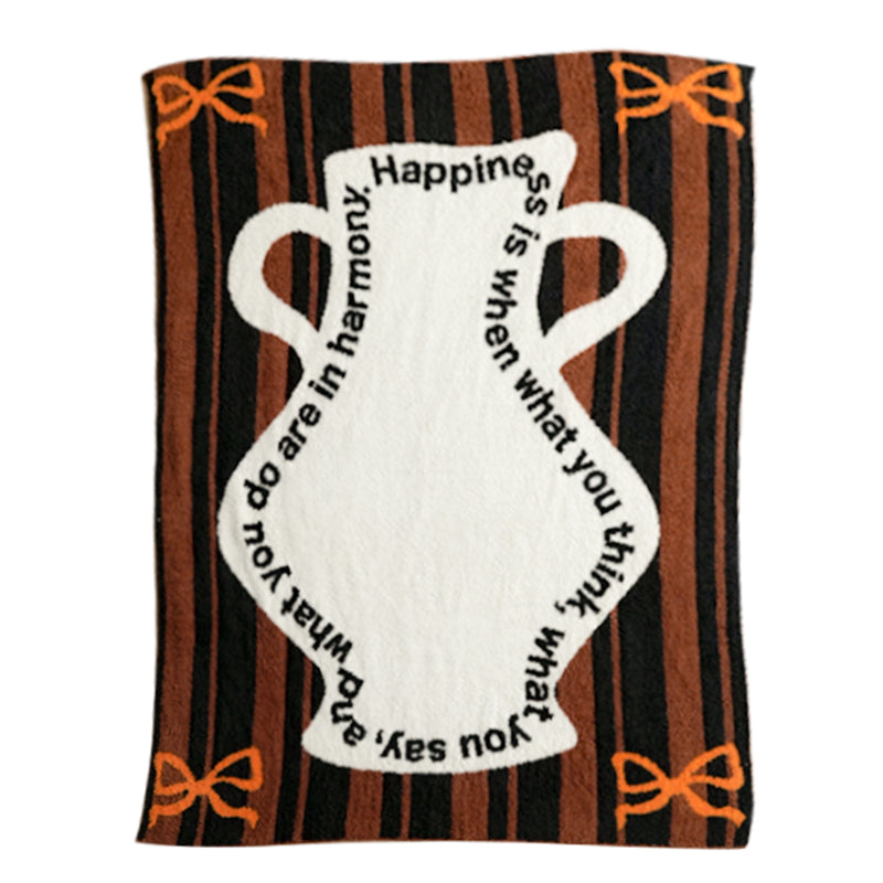 Cute Throw Blanket: Super Soft & Fluffy Polyester with Geometric Pattern – Perfect for Couch, Bed & Sofa