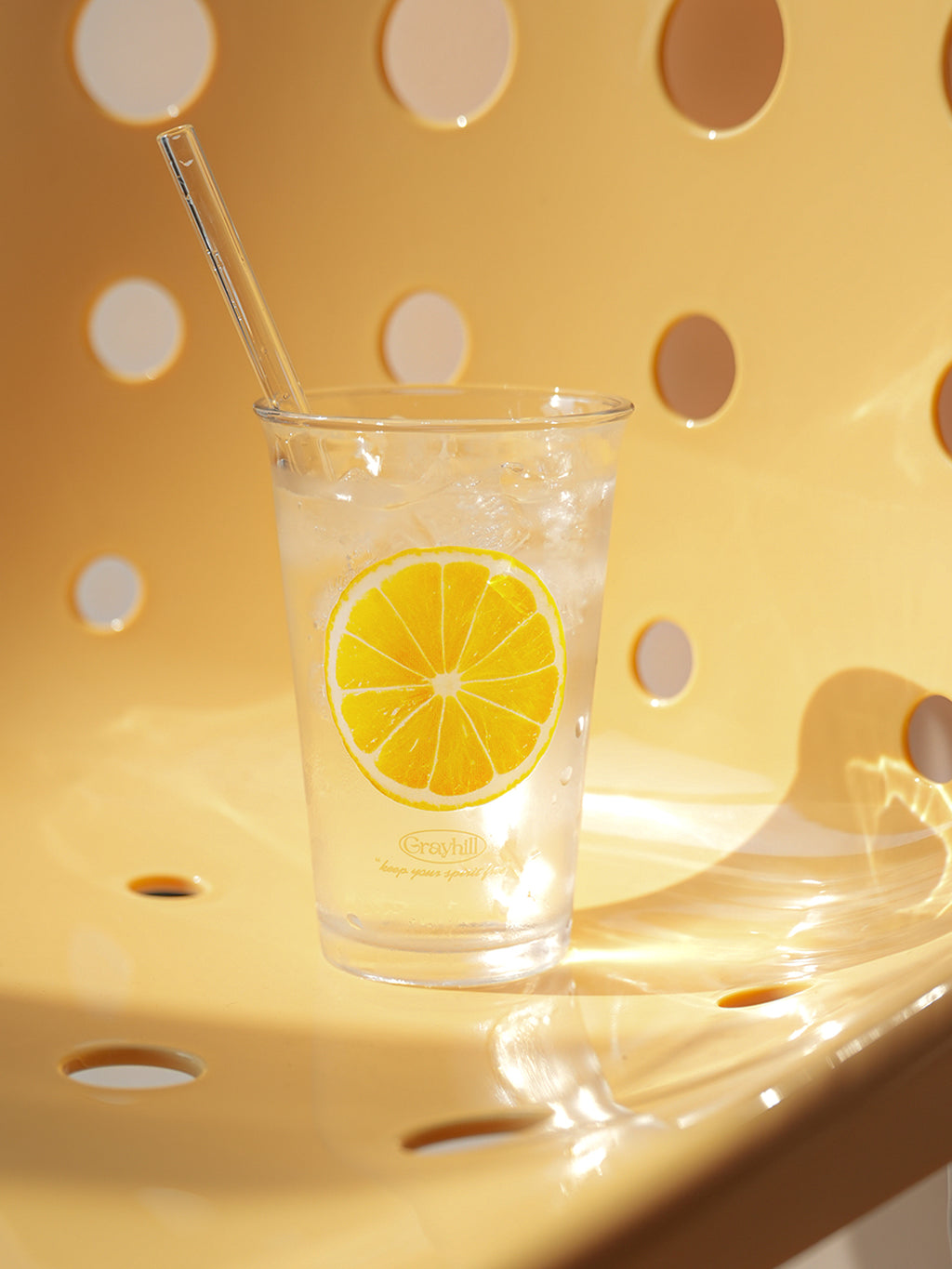 Apple Pattern Glass Cup Cold Drink Glassware