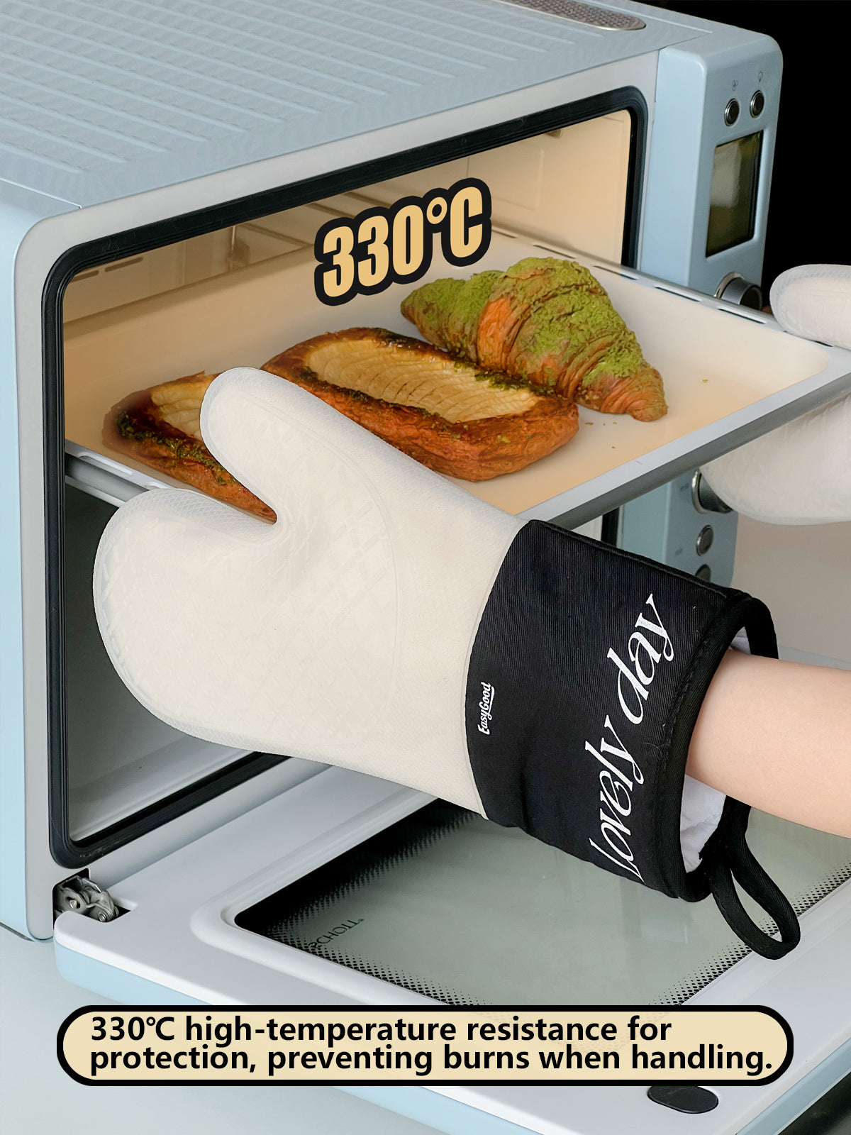 Kitchen Baking Silicone Gloves, Heat-Resistant High-Temperature Oven Gloves, Thickened Microwave-Specific Gloves