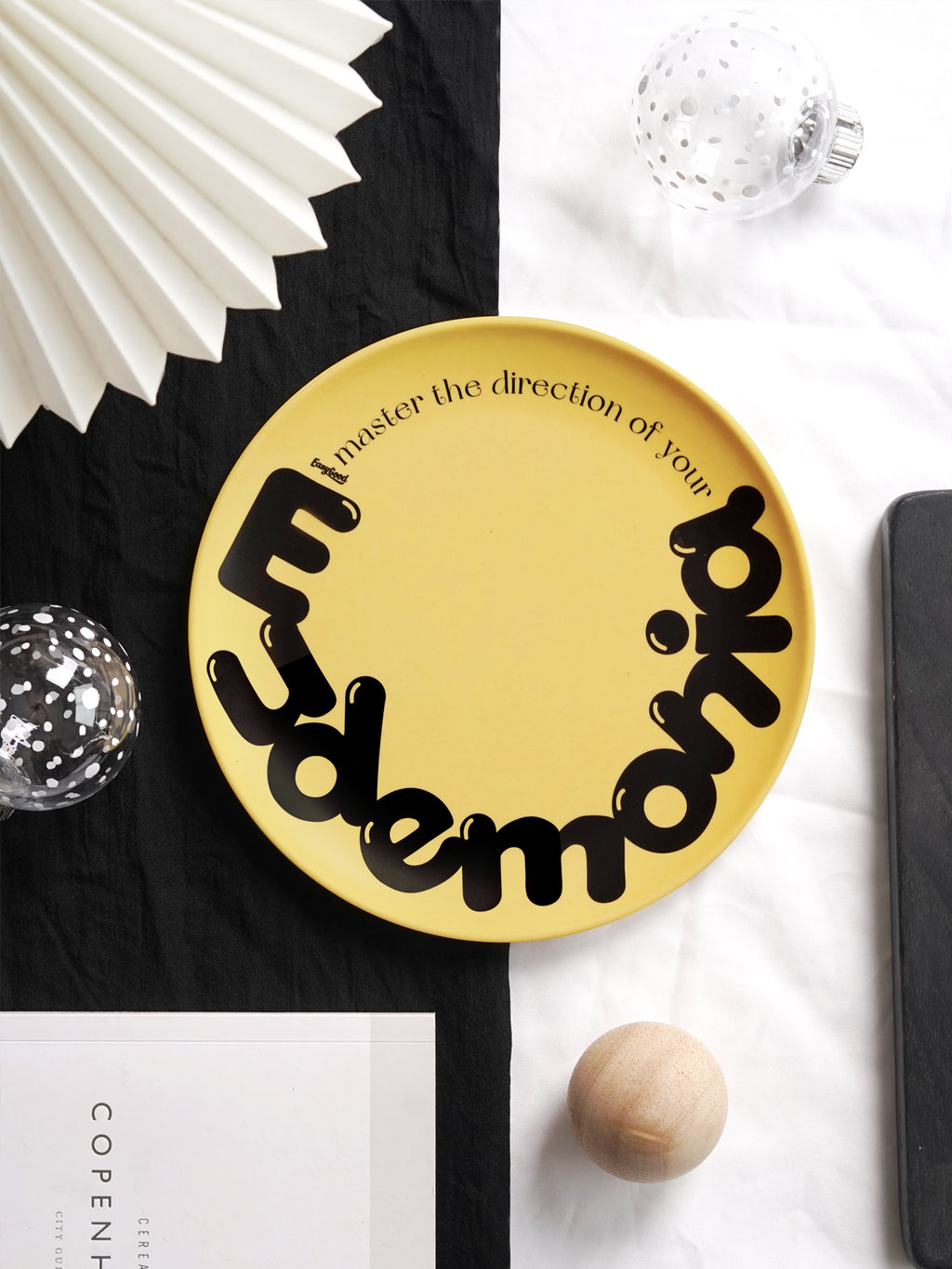 Reusable Bamboo Plates - Non-Toxic Toddler and Kids Plate, Dishwasher Safe, Not Microwavable Dinnerware, Shockproof and suitable for outdoor camping