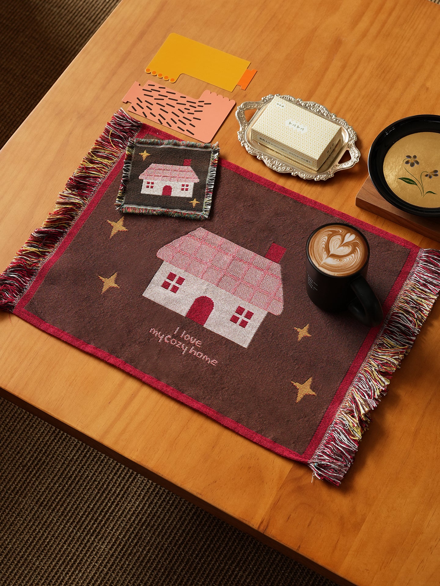 Multi-Functional Tassel Mat，Decorative Placemat ，Tea Tray Coaster
