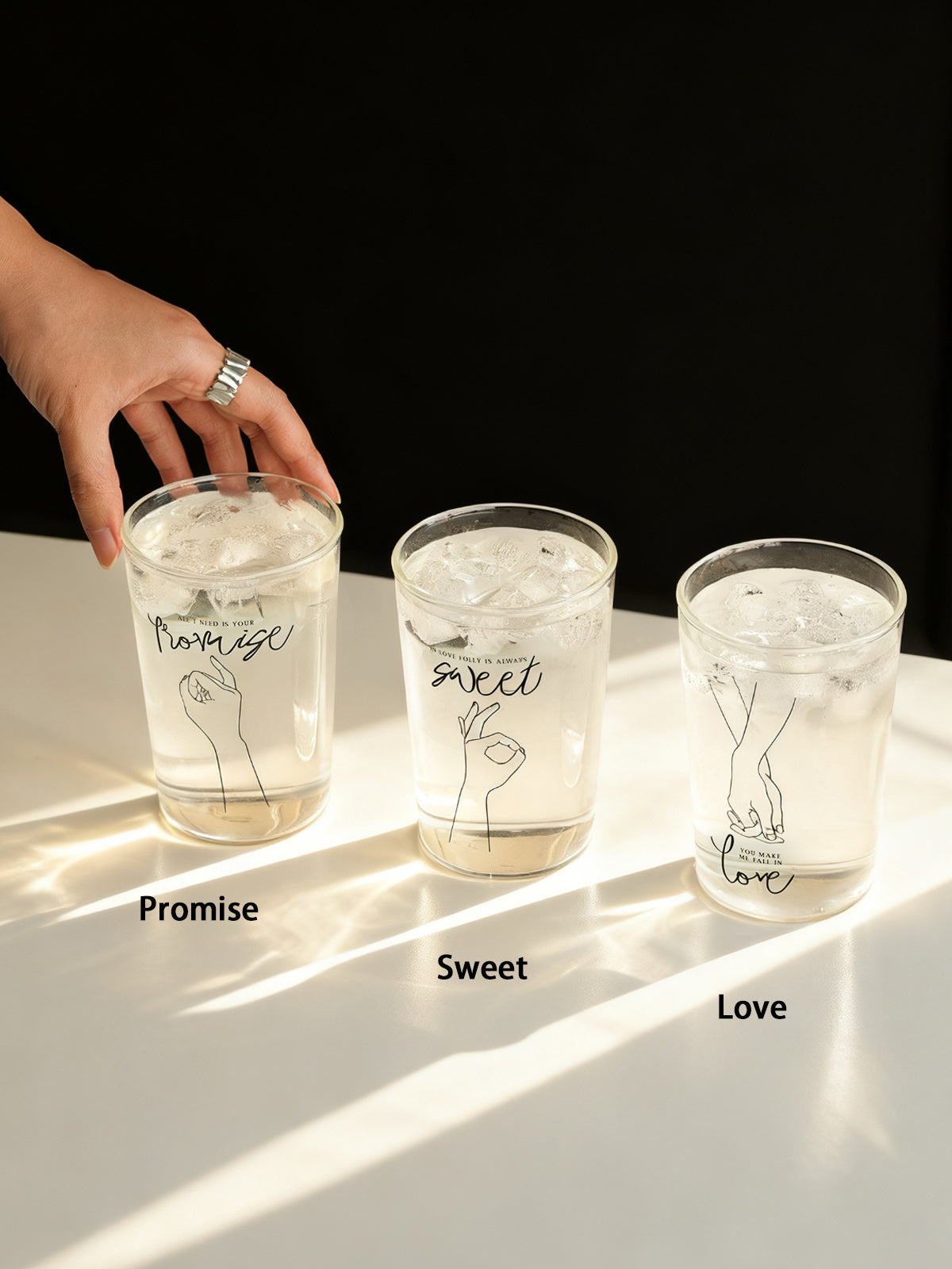 Romanticism Glass Cup, Summer Cold Drink Cup, Iced Americano Coffee Cup, Creative Illustrated Cup, Selected for Gifts