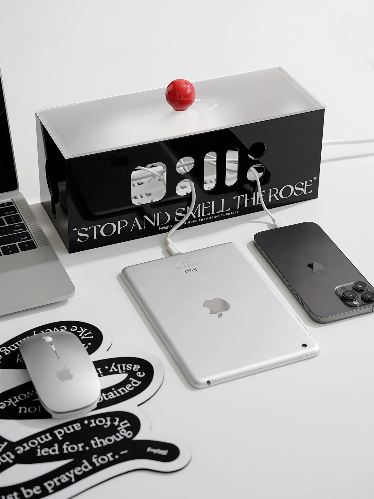 Acrylic Power Strip Storage Box,Cable Management Box,Cable Organizer Box & Power Strip Cover, Wire Organizer for Surge Protector Power Strip,TV Computer,Cable Wires of Home,Office