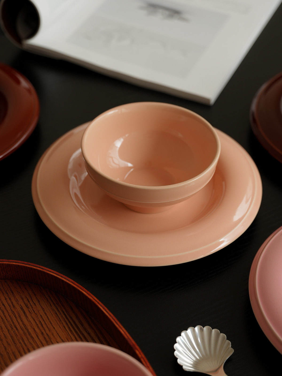 Colorful Ceramic 8.5" Dinner Plate & 5" Bowl Set