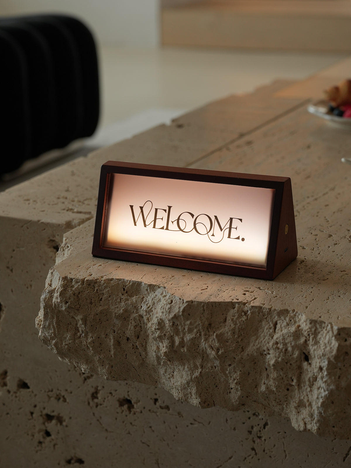 Charging Wooden Light Box for Entryway & Coffee Corner: Warm Ambiance, Reusable, Home Decor，Perfect for Gifts