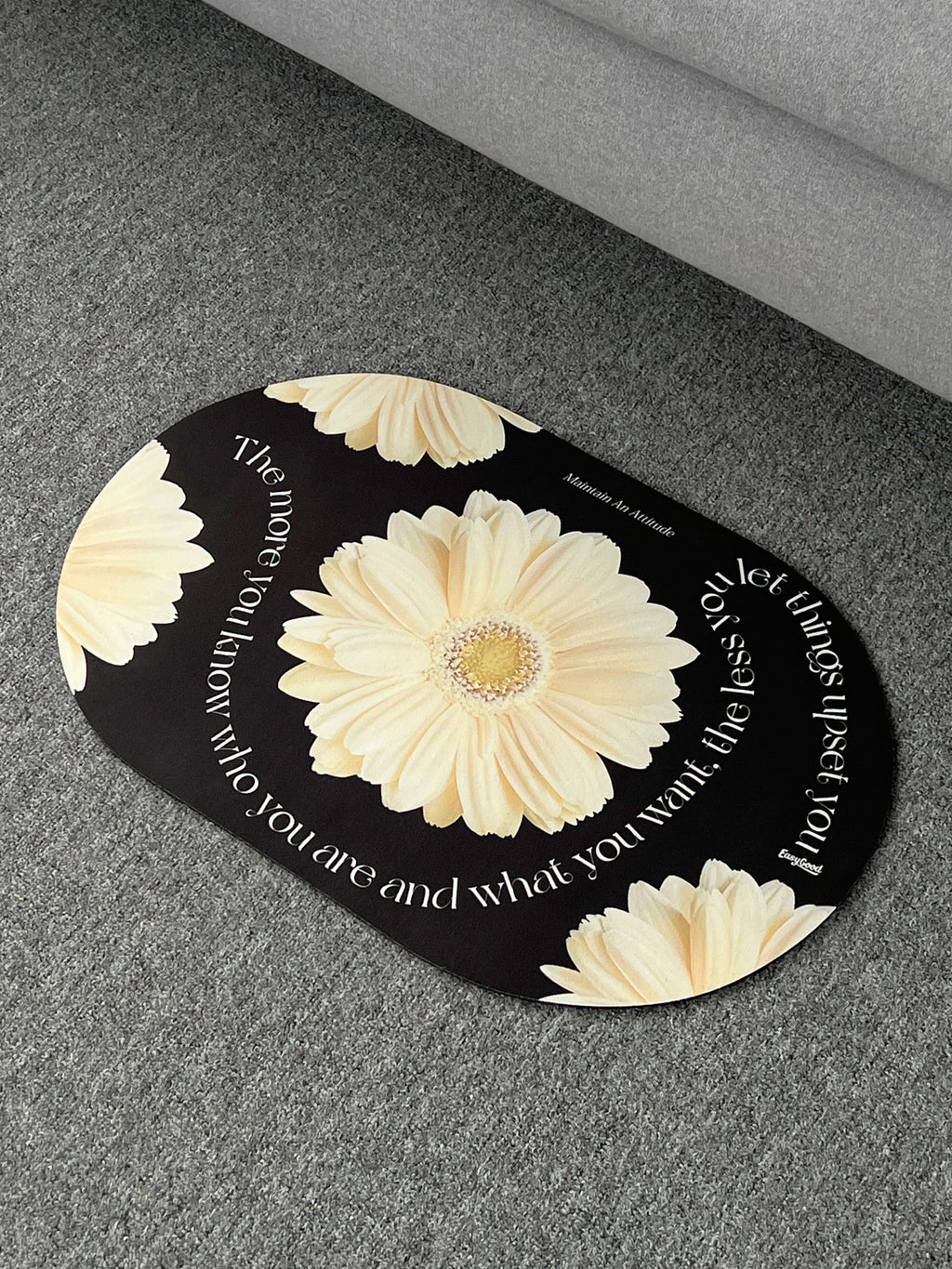 Quick Drying Bathroom Mat - Modernized Fast Water Absorbing Nonslip Resistant Thin Mats - Instant Self Dry Quick-Dry Non Slip Rubber Flat Floor Rugs - Modern Home Shower Bath Bathtub Bathmats