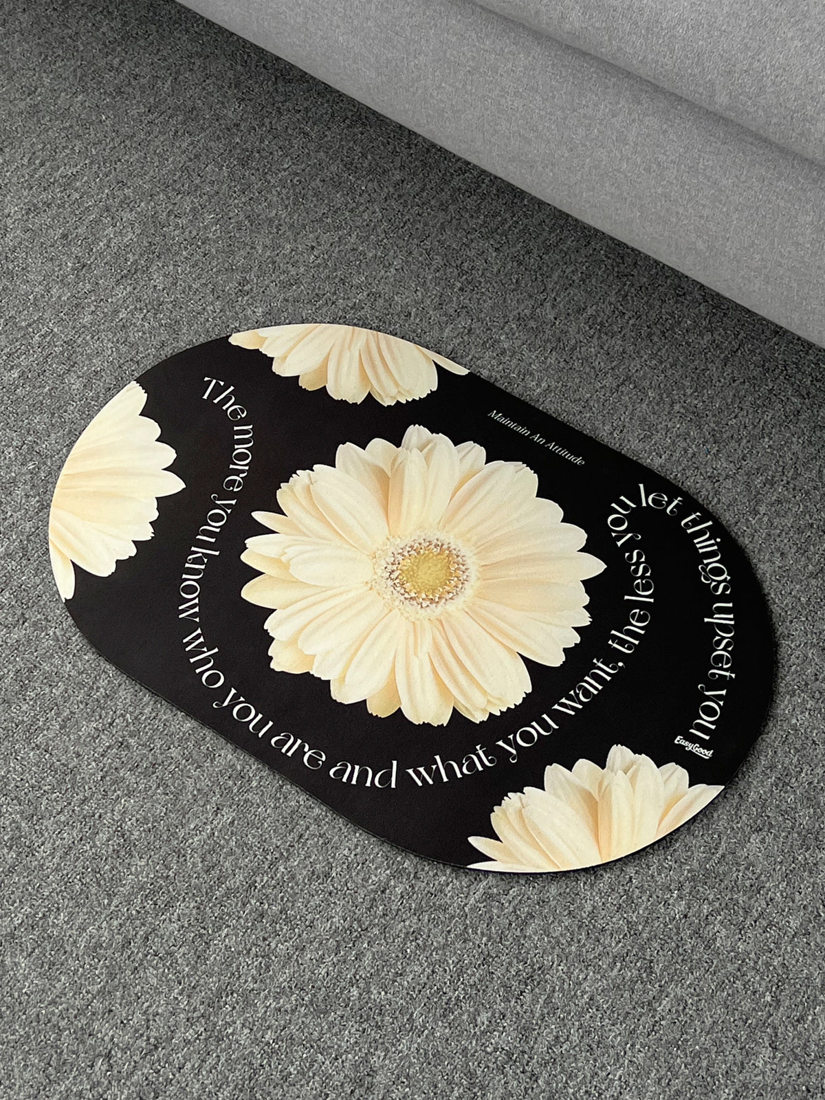 Quick Drying Bathroom Mat - Modernized Fast Water Absorbing Nonslip Resistant Thin Mats - Instant Self Dry Quick-Dry Non Slip Rubber Flat Floor Rugs - Modern Home Shower Bath Bathtub Bathmats