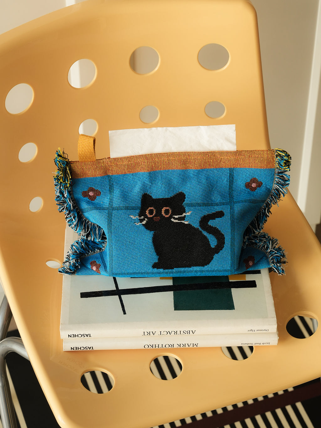 Cute Knitted Jacquard Tissue Box Cover - Soft Tissue Holder & Pouch