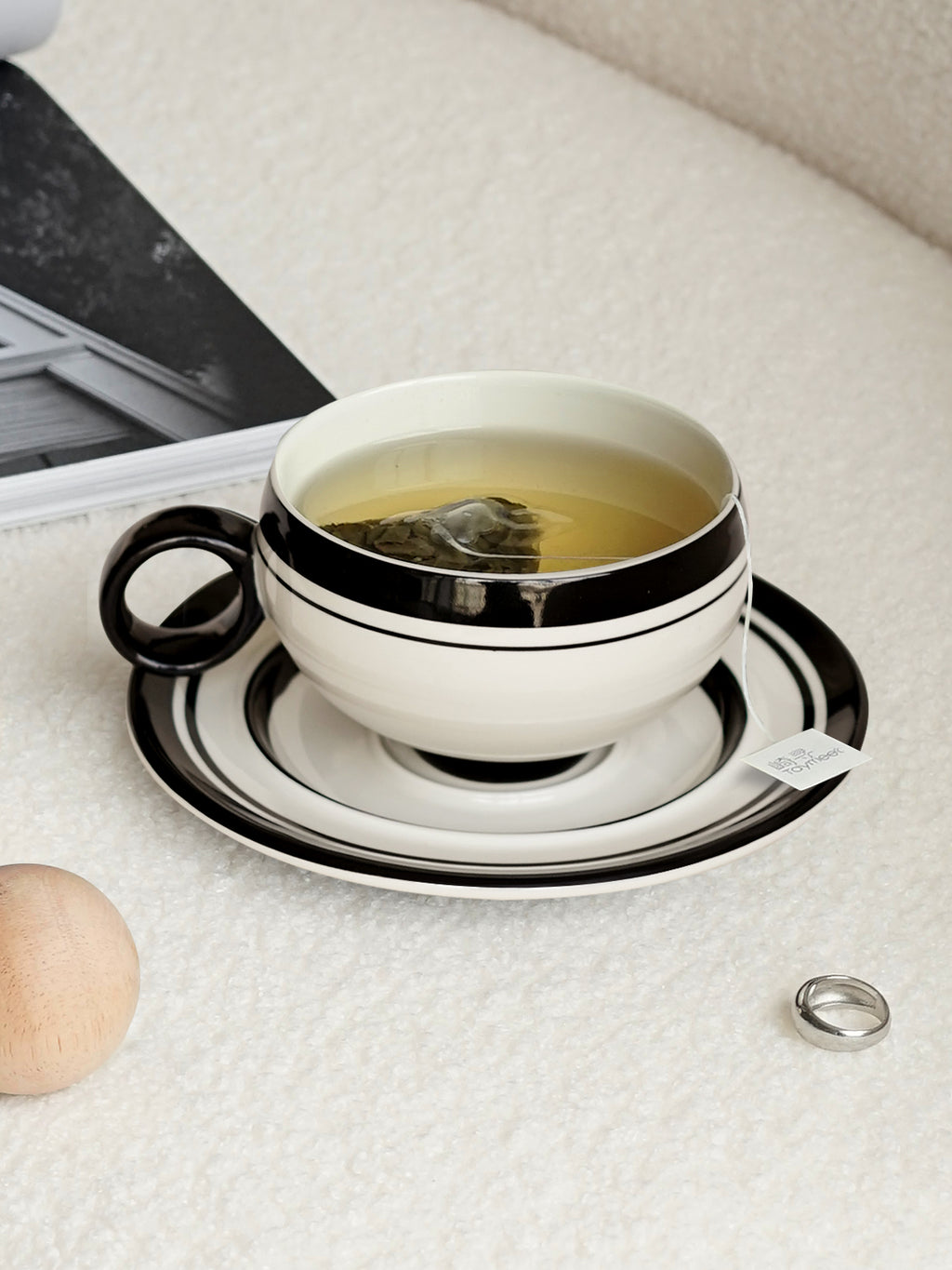 Ceramic Coffee and Tea Mug – Cute Cup and Saucer Perfect for Coffee Lovers Gifts and Kitchen Essentials