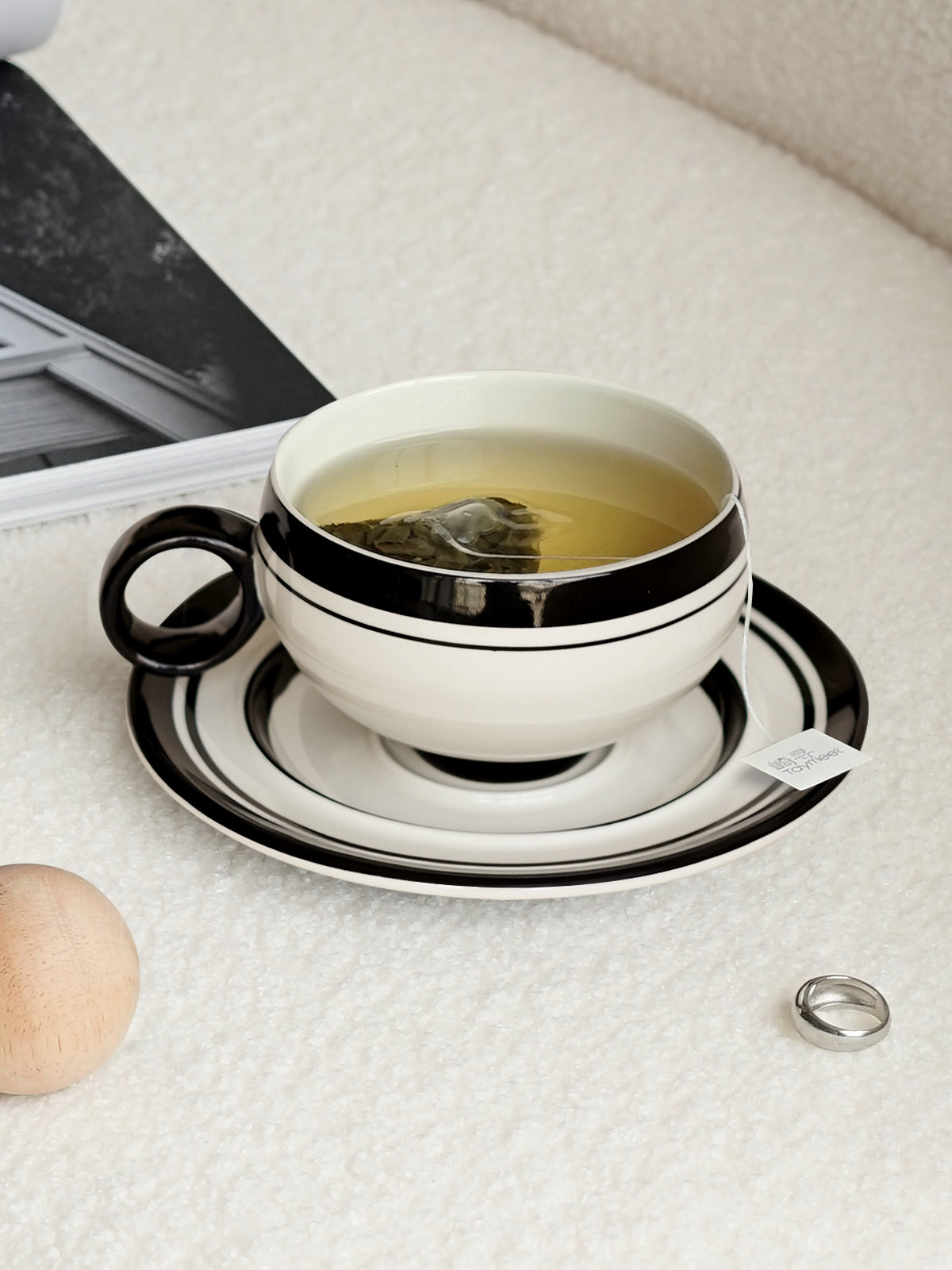Ceramic Coffee and Tea Mug – Cute Cup and Saucer Perfect for Coffee Lovers Gifts and Kitchen Essentials