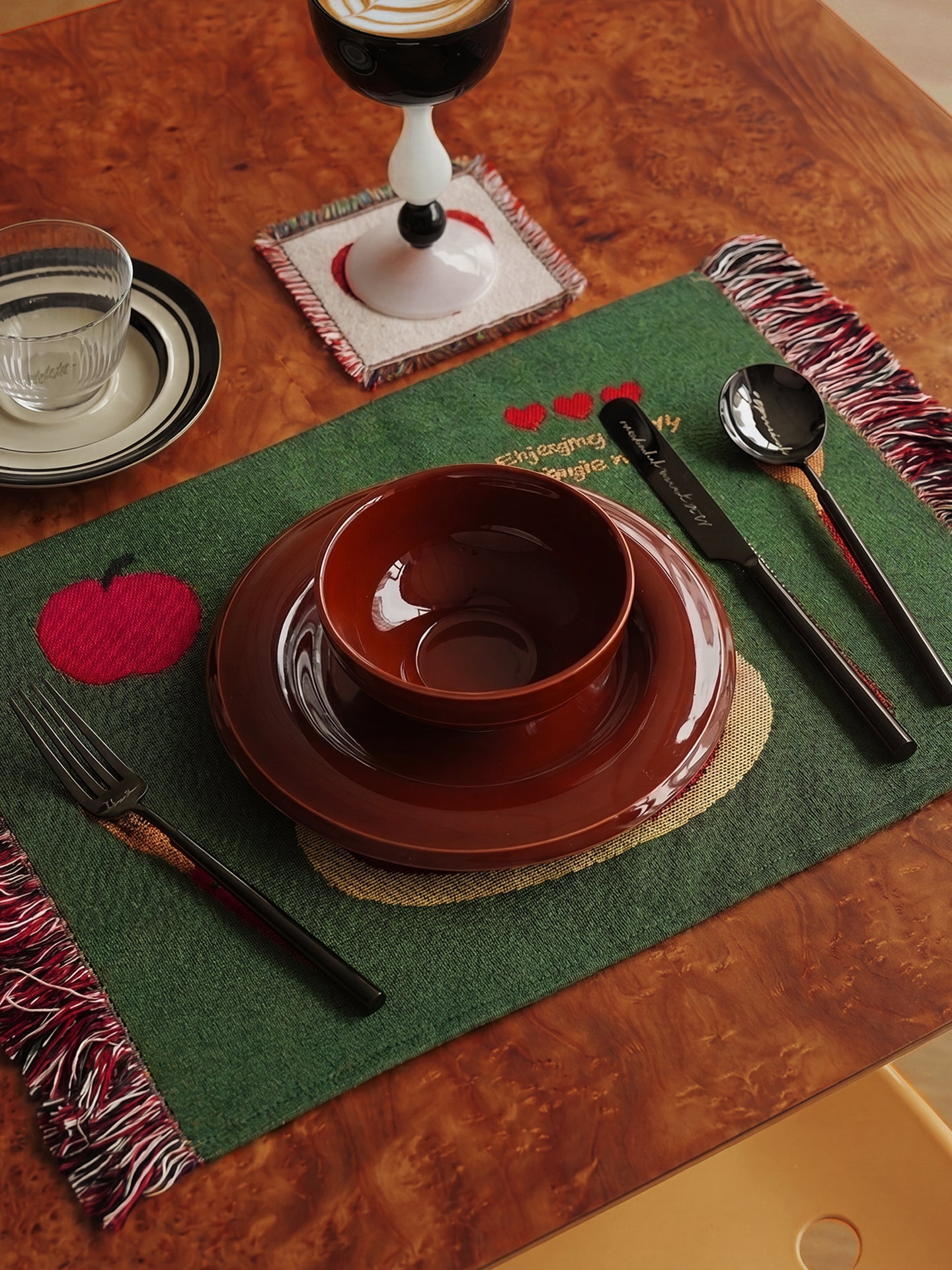 Multi-Functional Tassel Mat，Decorative Placemat ，Tea Tray Coaster