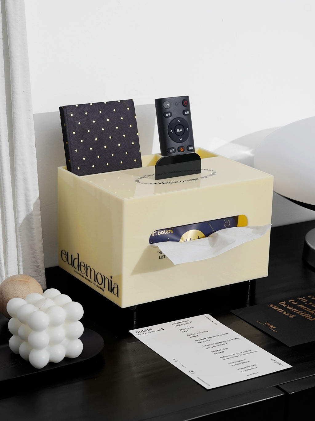 Acrylic Desktop Tissue Box & Organizer