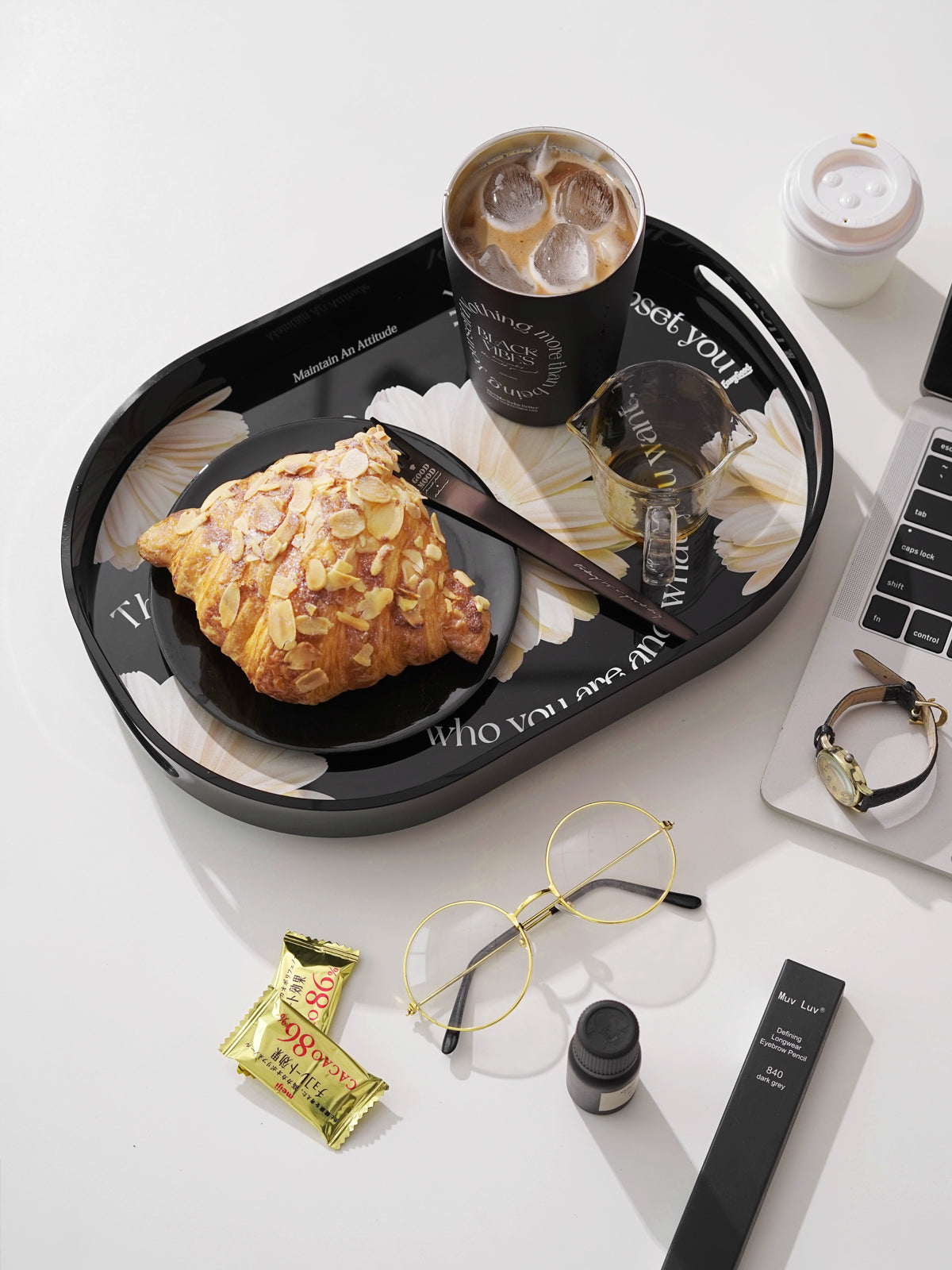 Large Acrylic Serving Tray,Food,Breakfast,Butler-Kitchen Countertop Tray-Makeup Drawer Organizer-Vanity Table,Decorative Tray,Storage Solution