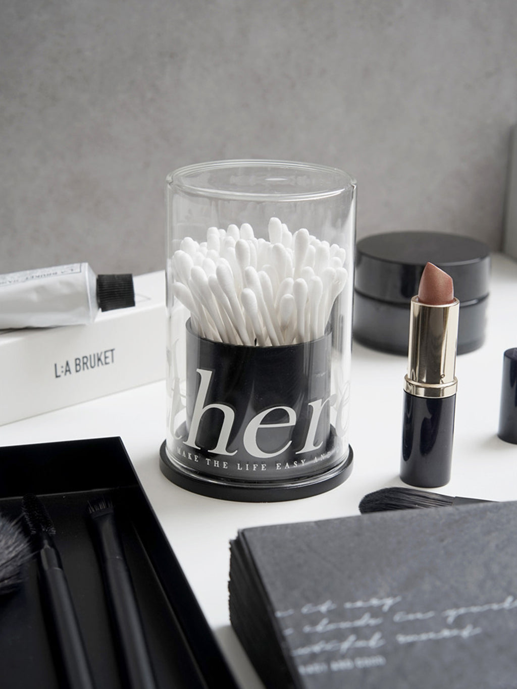 Bathroom Organizers and Storage, Cotton Swab and Toothpick Holder ,Bathroom Containers for Floss Pick，Living Room Table Decorations