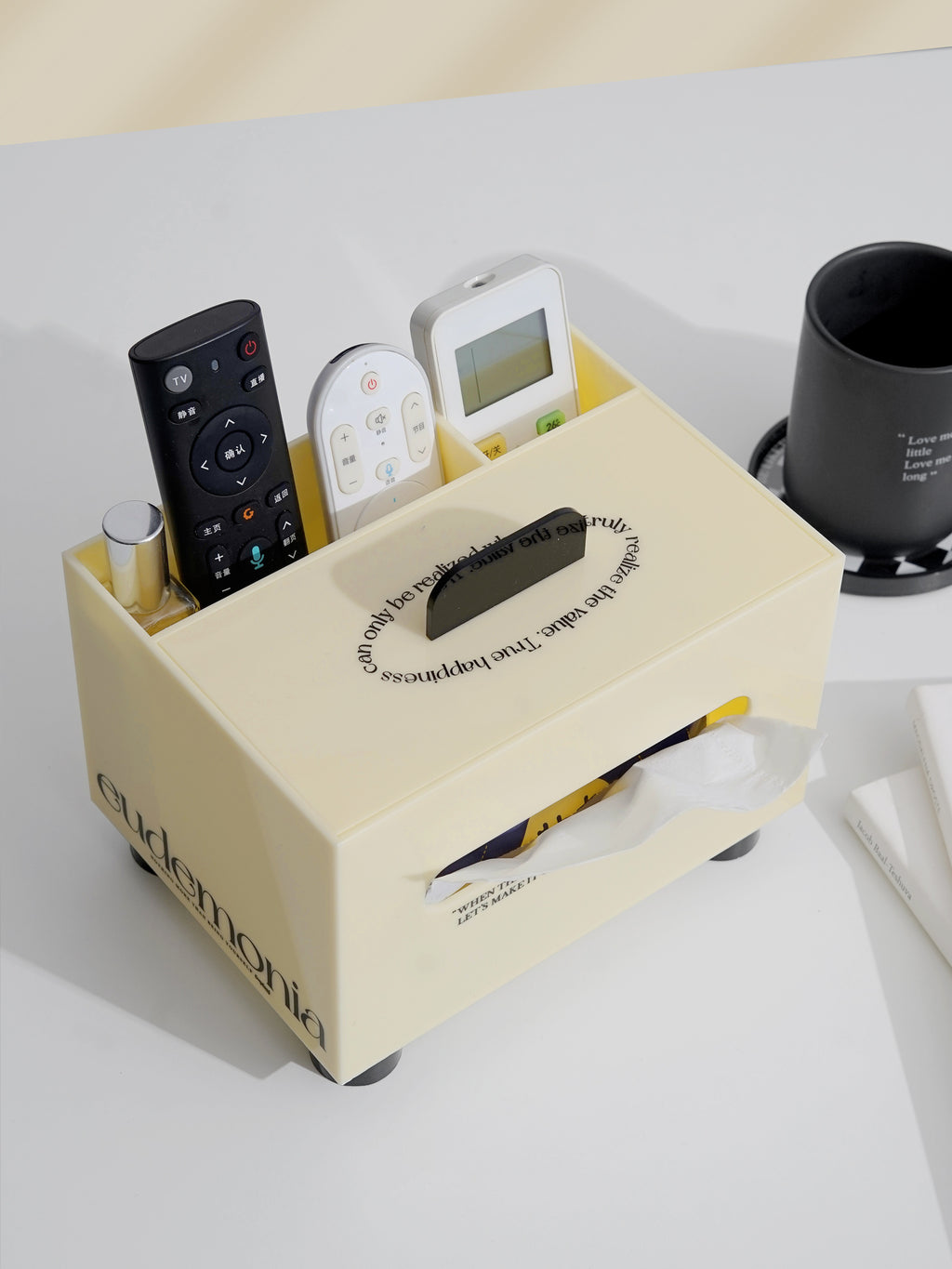 Acrylic Desktop Tissue Box & Organizer