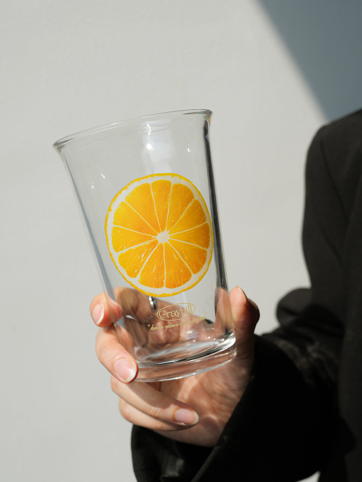 Apple Pattern Glass Cup Cold Drink Glassware