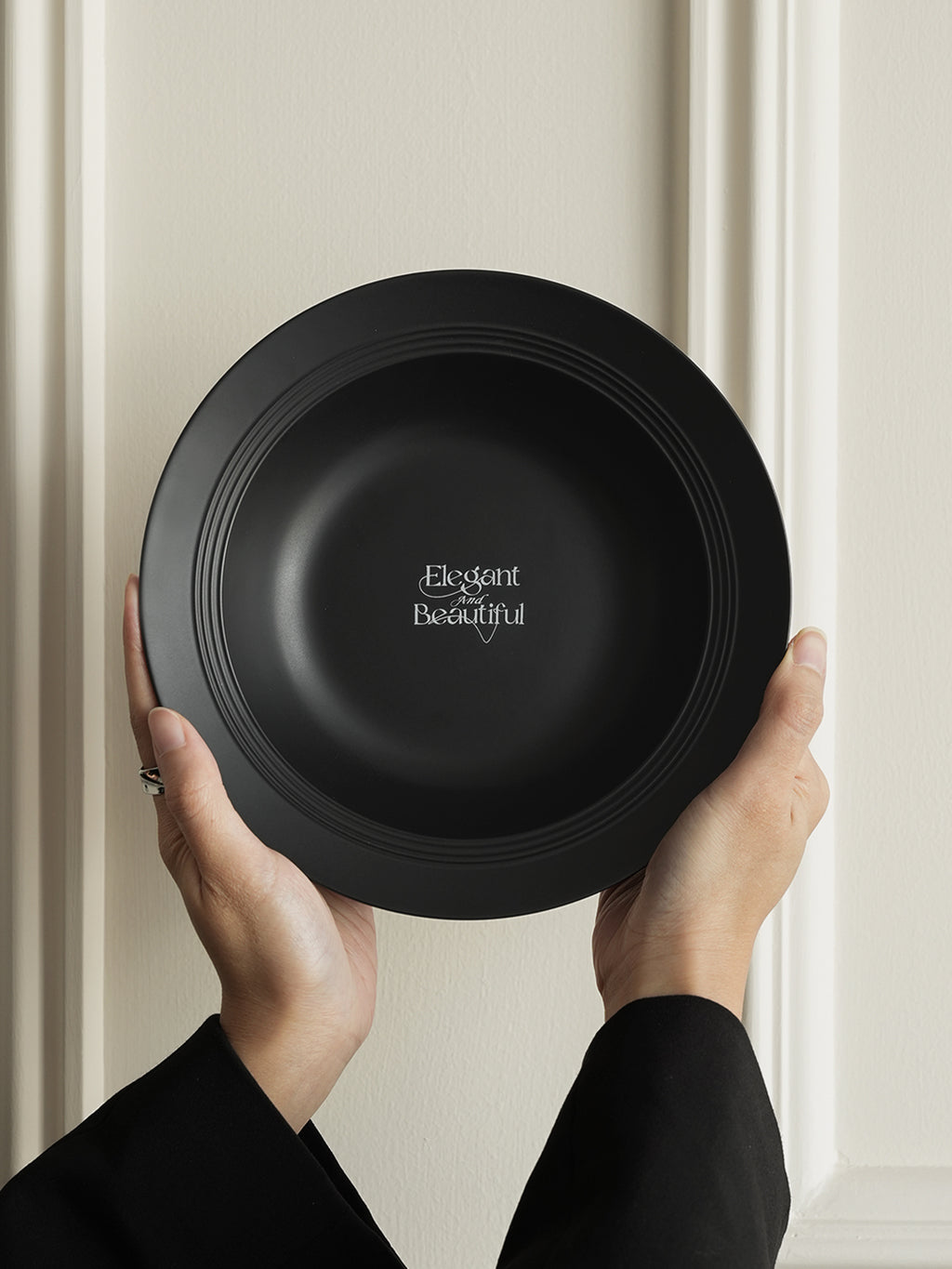 8" Pasta Bowl, Premium Glossy Black Ceramic. Suitable for dessert, salad, breakfast, cereal, and soup. Dishwasher and microwave safe.Ideal for Michelin-level presentation.