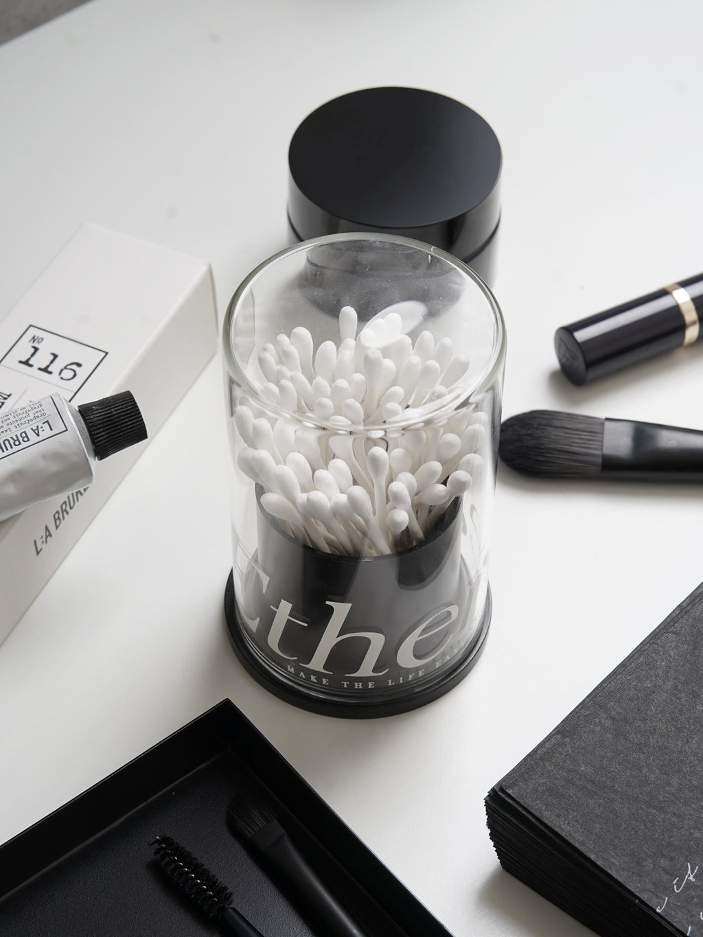 Bathroom Organizers and Storage, Cotton Swab and Toothpick Holder ,Bathroom Containers for Floss Pick，Living Room Table Decorations