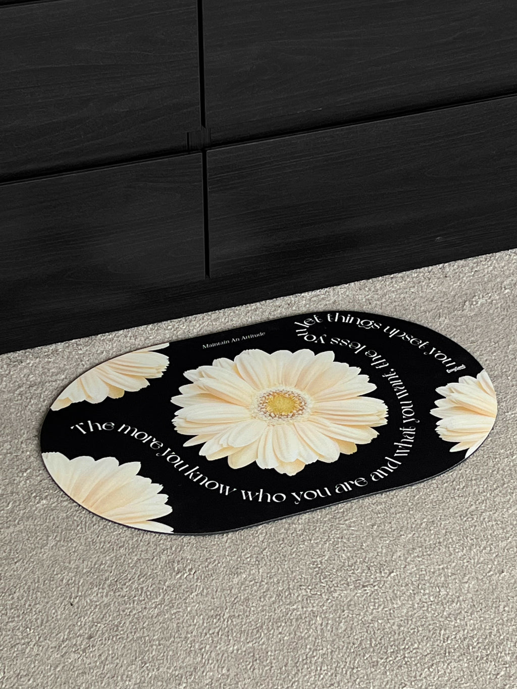 Quick Drying Bathroom Mat - Modernized Fast Water Absorbing Nonslip Resistant Thin Mats - Instant Self Dry Quick-Dry Non Slip Rubber Flat Floor Rugs - Modern Home Shower Bath Bathtub Bathmats