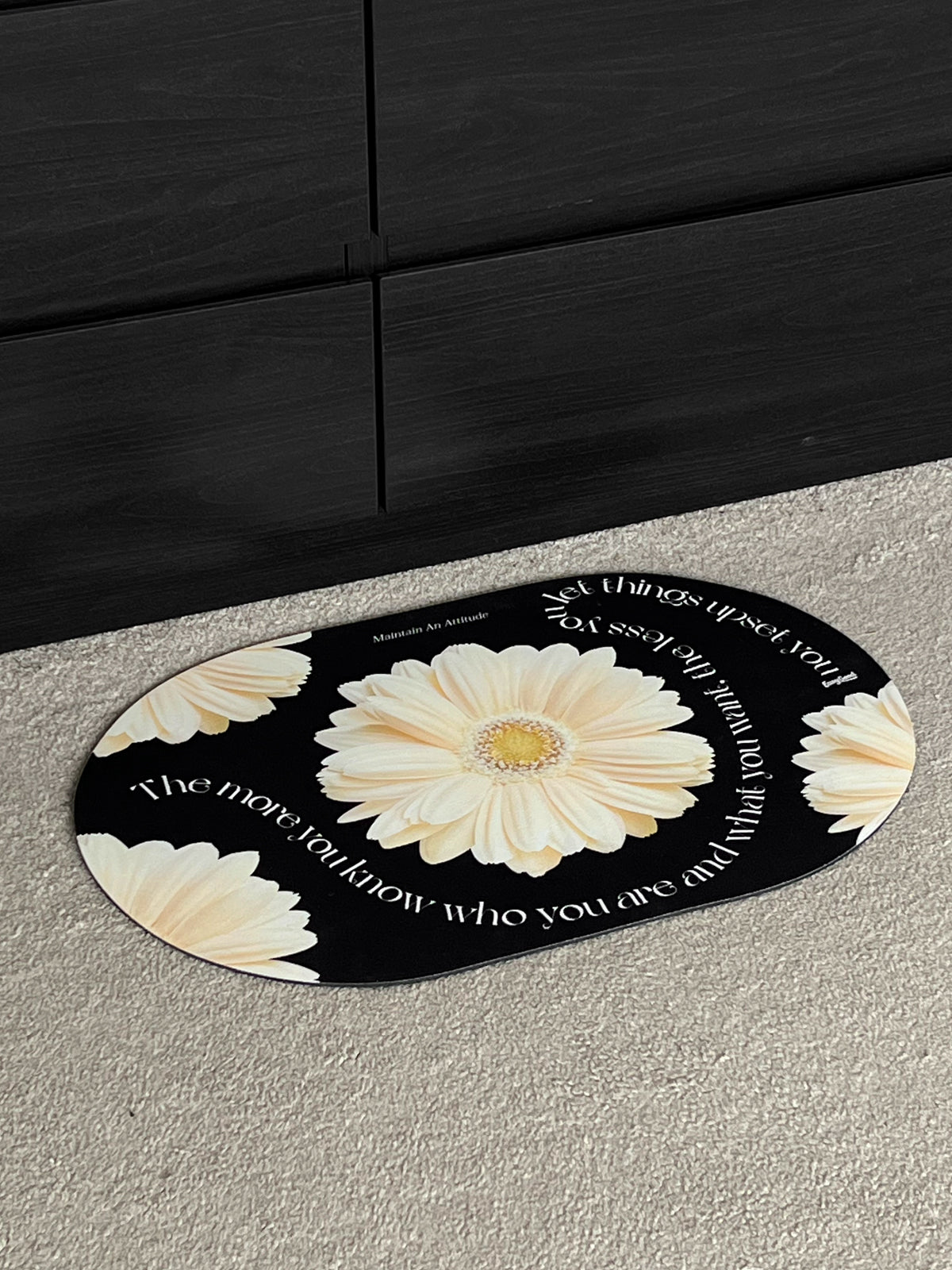 Quick Drying Bathroom Mat - Modernized Fast Water Absorbing Nonslip Resistant Thin Mats - Instant Self Dry Quick-Dry Non Slip Rubber Flat Floor Rugs - Modern Home Shower Bath Bathtub Bathmats