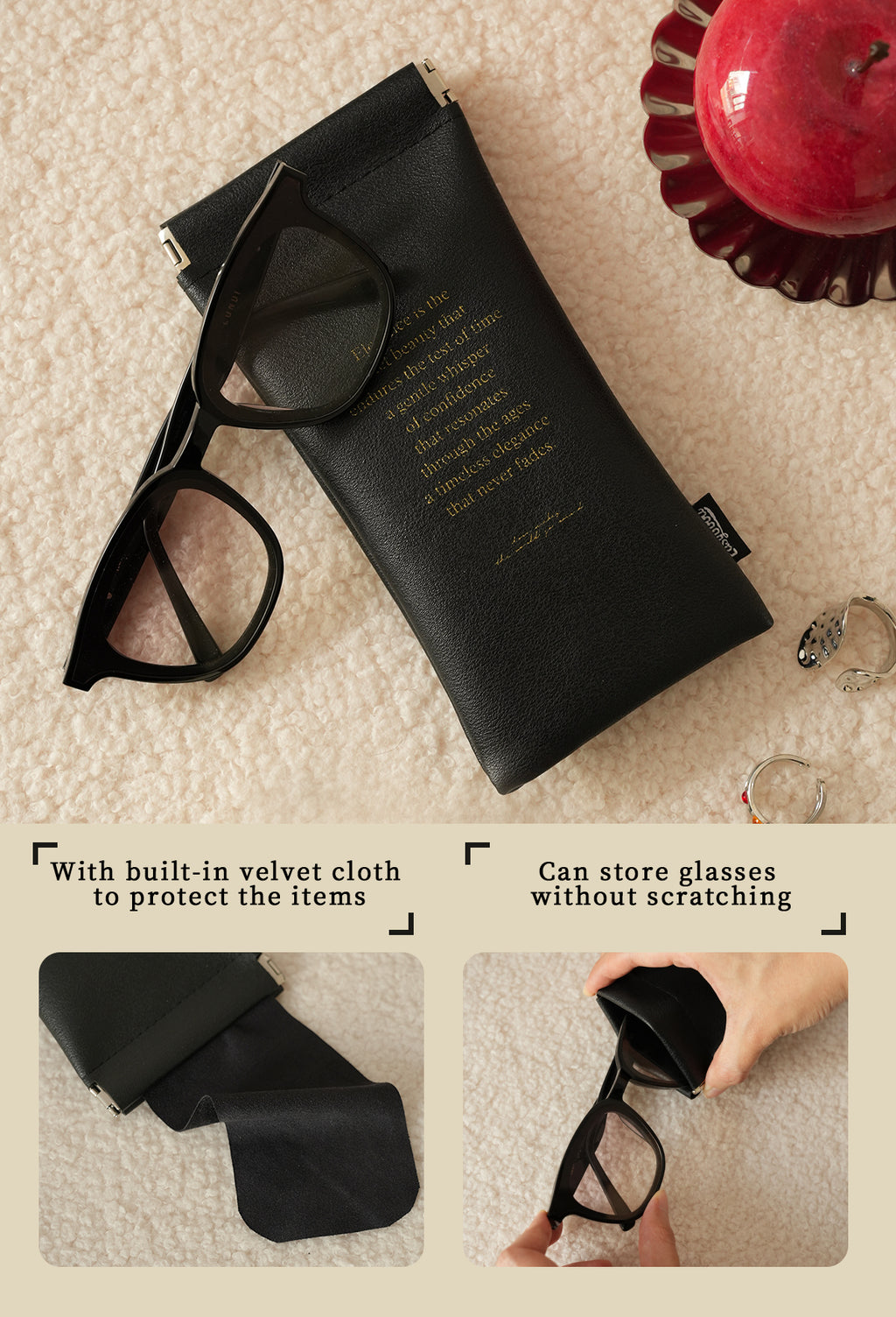 Automatic closure cosmetic organizer bag, travel-friendly, for storing data cables, miscellaneous items, passports, and coins.