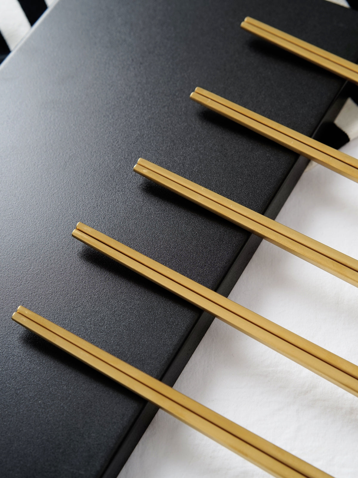 Metal Chopsticks, 5 Pairs Stainless Steel Chopstick，Non-Slip Sushi Chop sticks with Laser Engraving, Reusable Chopsticks for Cuisine