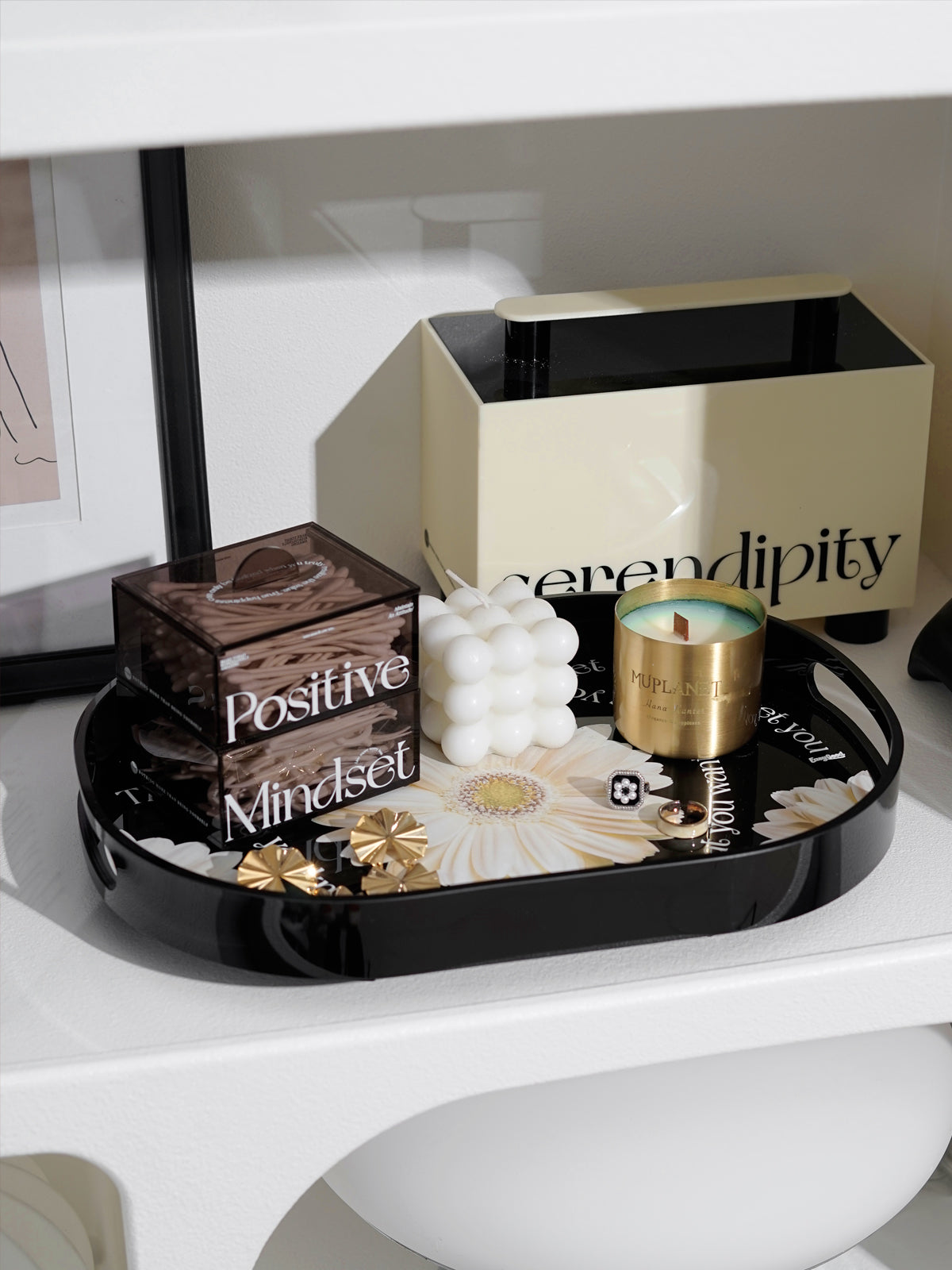 Large Acrylic Serving Tray,Food,Breakfast,Butler-Kitchen Countertop Tray-Makeup Drawer Organizer-Vanity Table,Decorative Tray,Storage Solution