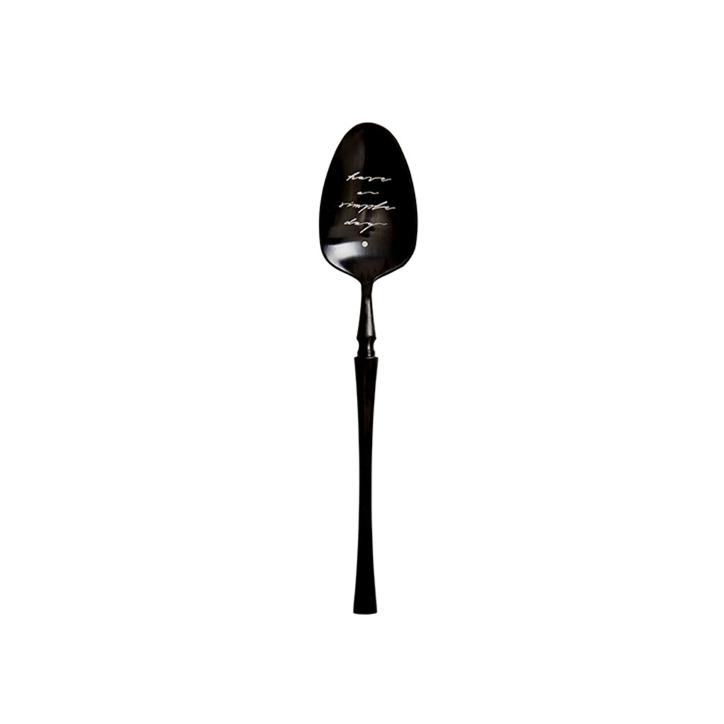 Unique & Beautiful Flatware Set Black Utensils Service For 5 with Dessert Fork,Dessert Spoon, Knife, Spoon, Dinner Fork，Stainless Steel Flatware, 5 Piece Place Setting