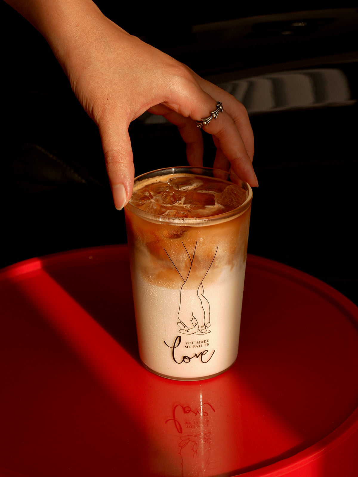 Romanticism Glass Cup, Summer Cold Drink Cup, Iced Americano Coffee Cup, Creative Illustrated Cup, Selected for Gifts