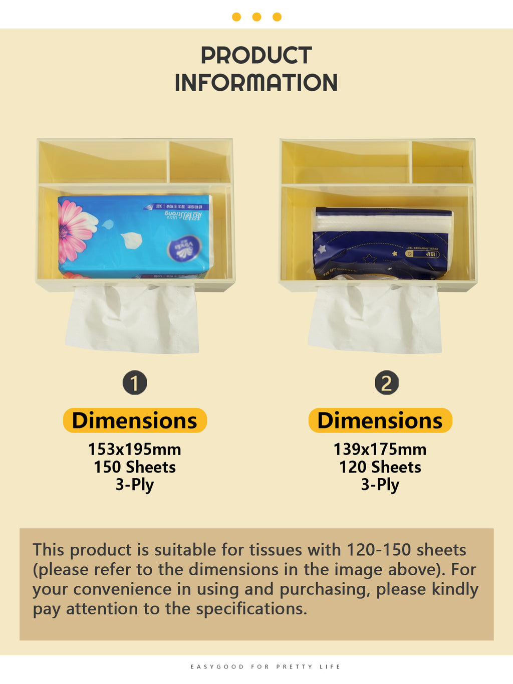 Acrylic Desktop Tissue Box & Organizer